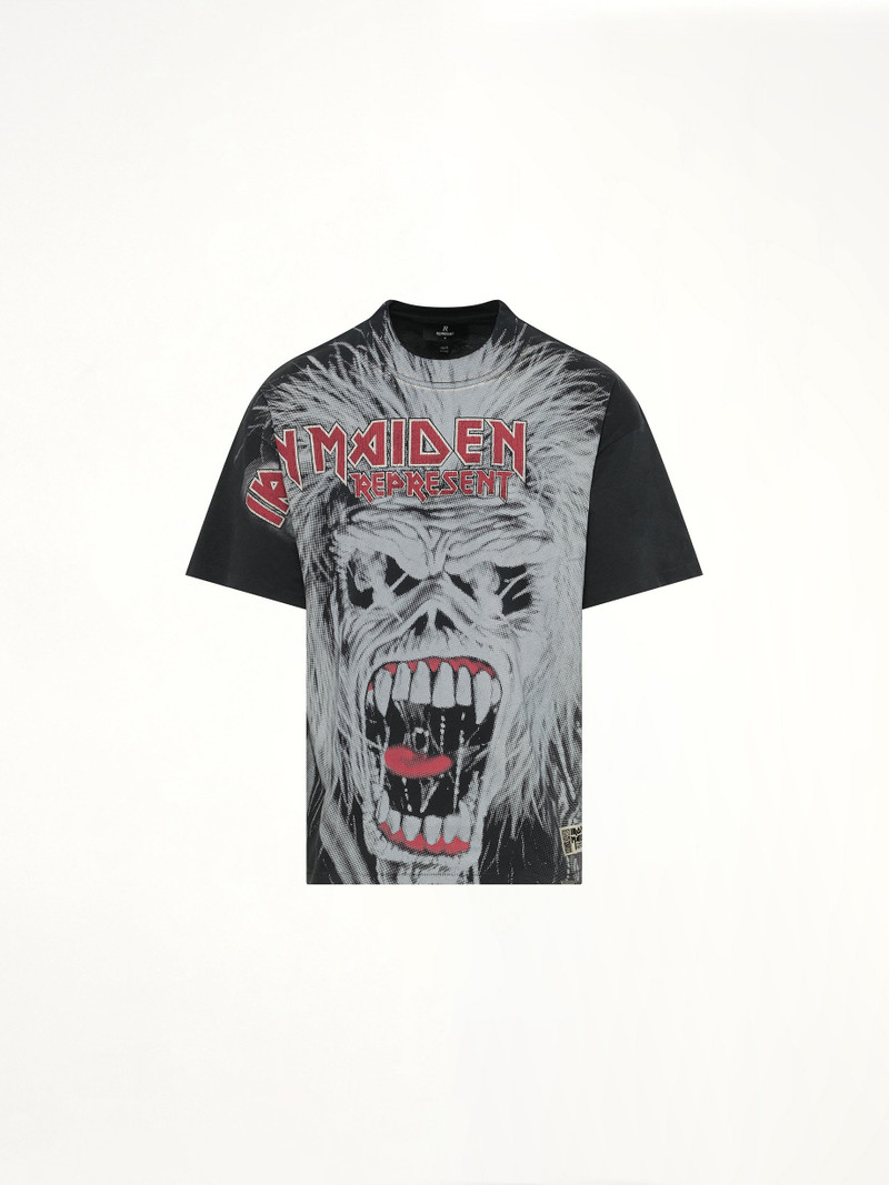 REPRESENT Iron Maiden British Metal T-Shirt in Stained Black outlook