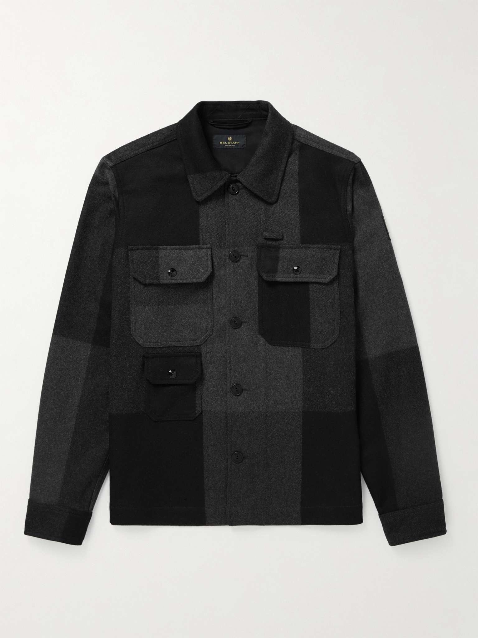 Forge Logo-Appliquéd Checked Wool-Blend Overshirt - 1