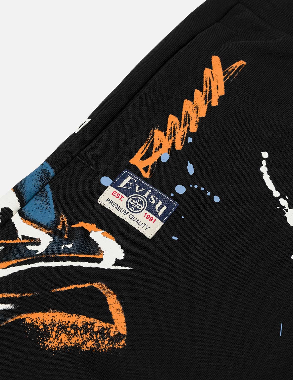 Graffiti Print Regular Fit Sweatshorts - 6