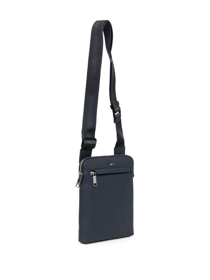 BOSS logo-debossed messenger bag outlook