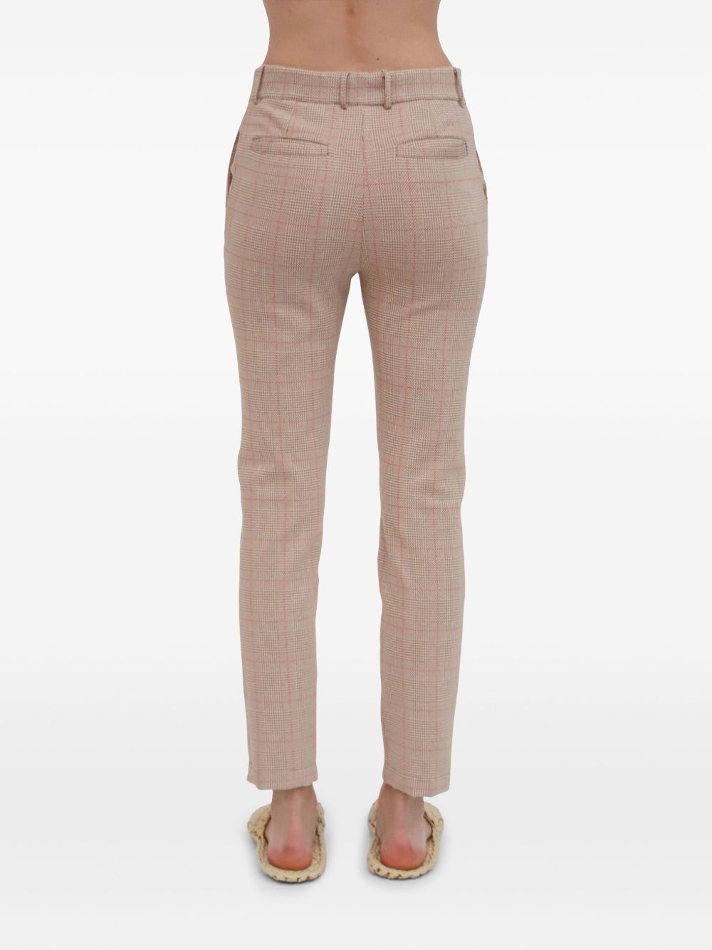 plaid-pattern skinny trousers - 7