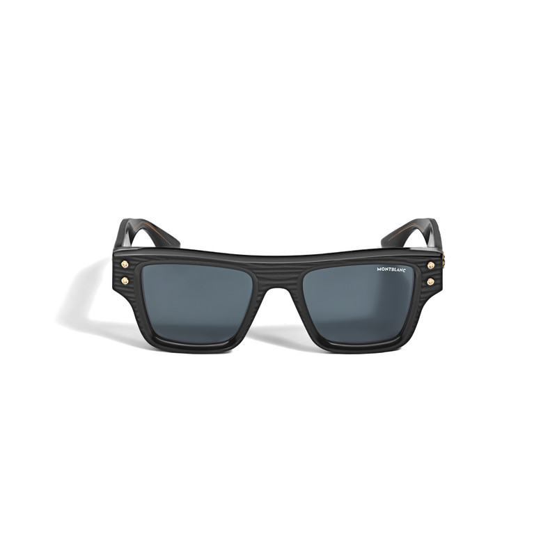 RECTANGULAR SUNGLASSES WITH BLACK COLOURED ACETATE FRAME 1