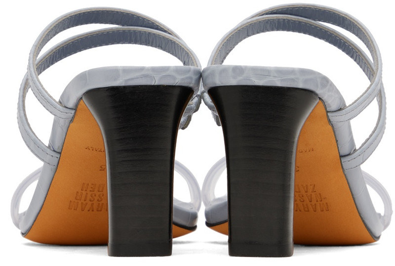 MARYAM NASSIR ZADEH Blue Croc Samantha Heeled Sandals outlook