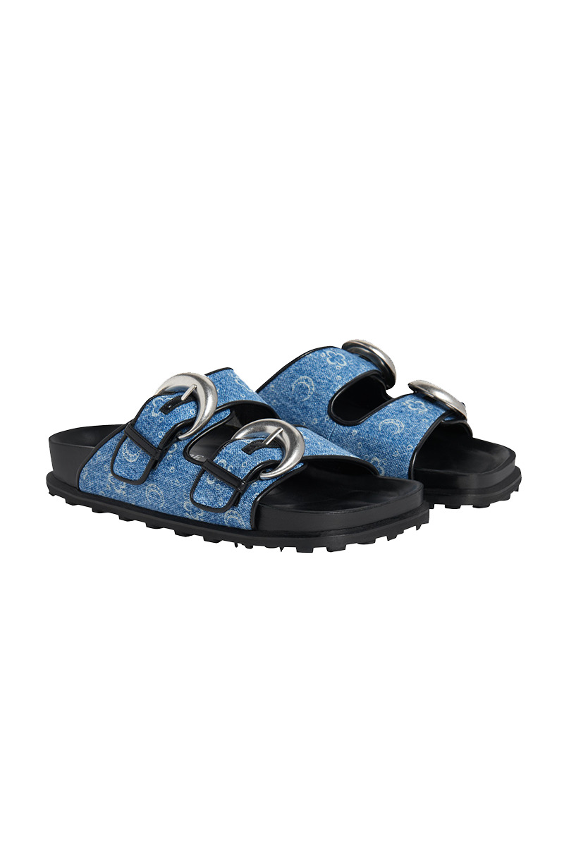 Denim Moonogram Sandal - 2