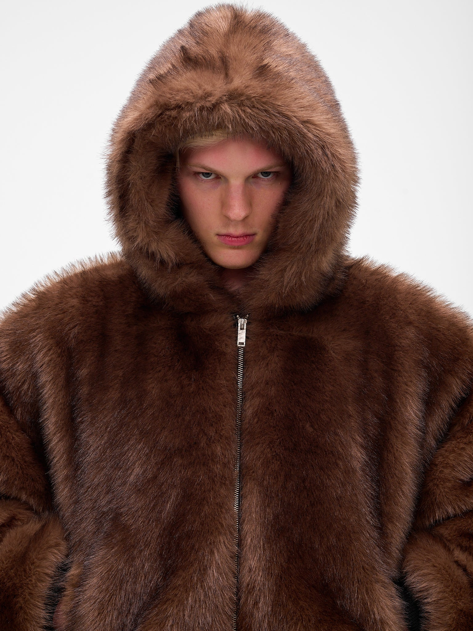 Brown Fur Yeti Outlaw Hoodie - 5