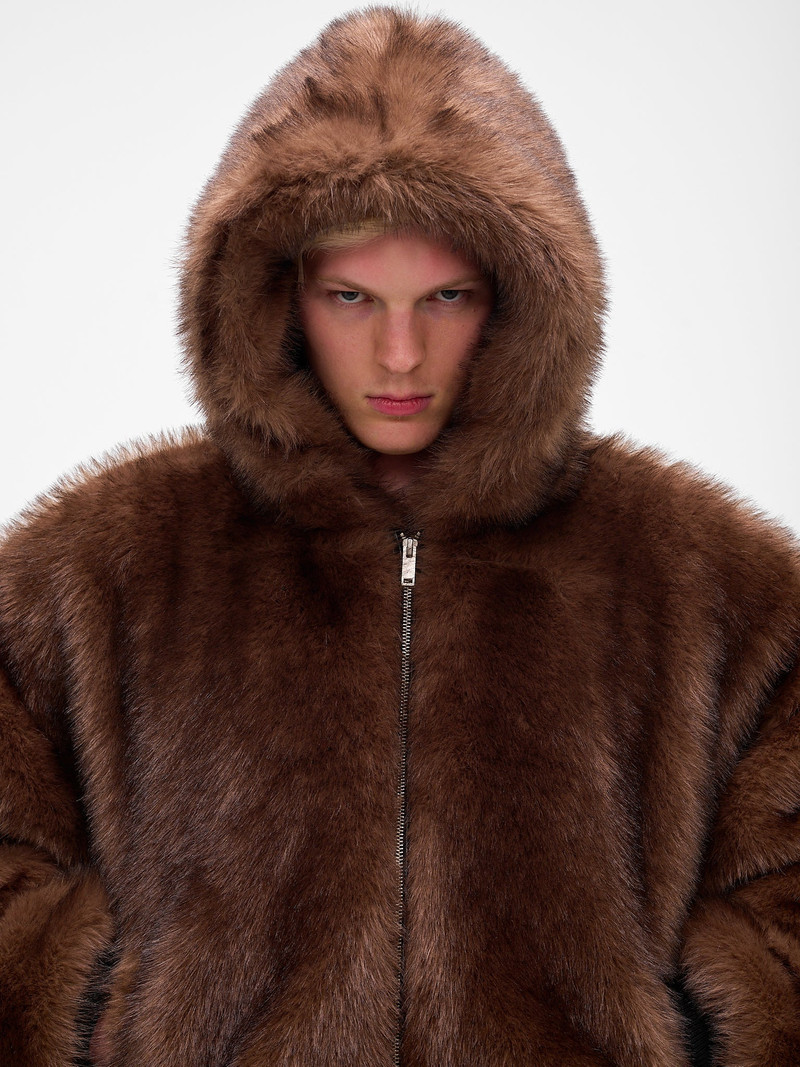 Brown Fur Yeti Outlaw Hoodie 5