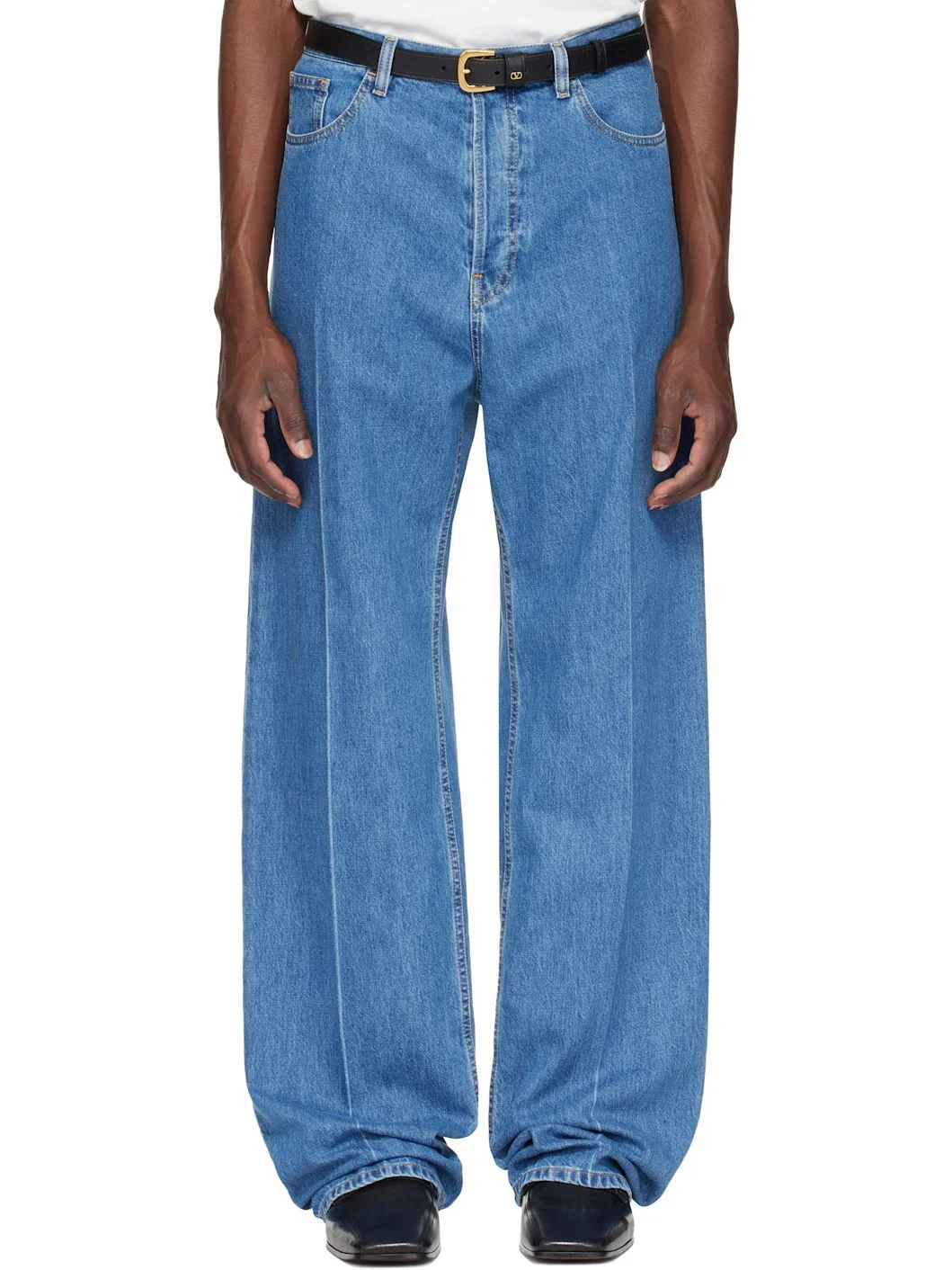 Blue Creased Jeans - 1
