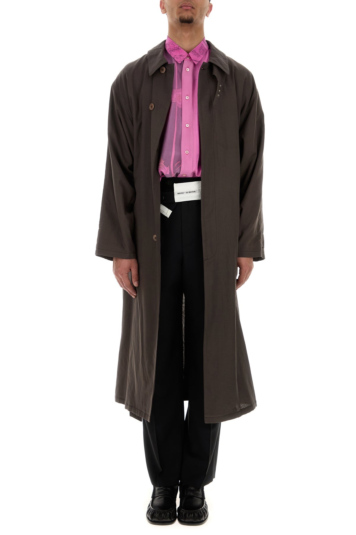Black wool wide-leg Link pant - 6