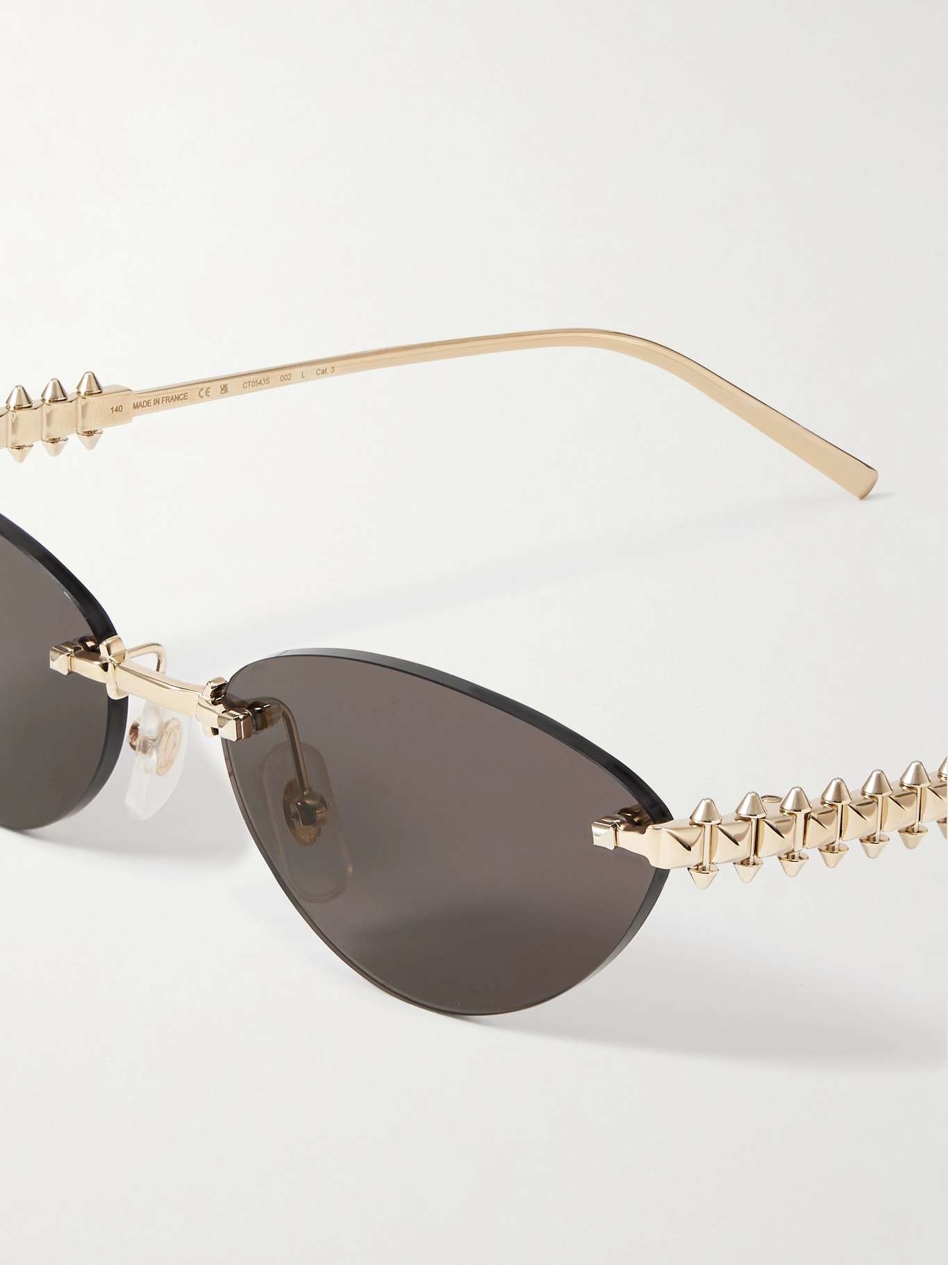Clash de Cartier rimless cat-eye gold-tone sunglasses Gold - 4