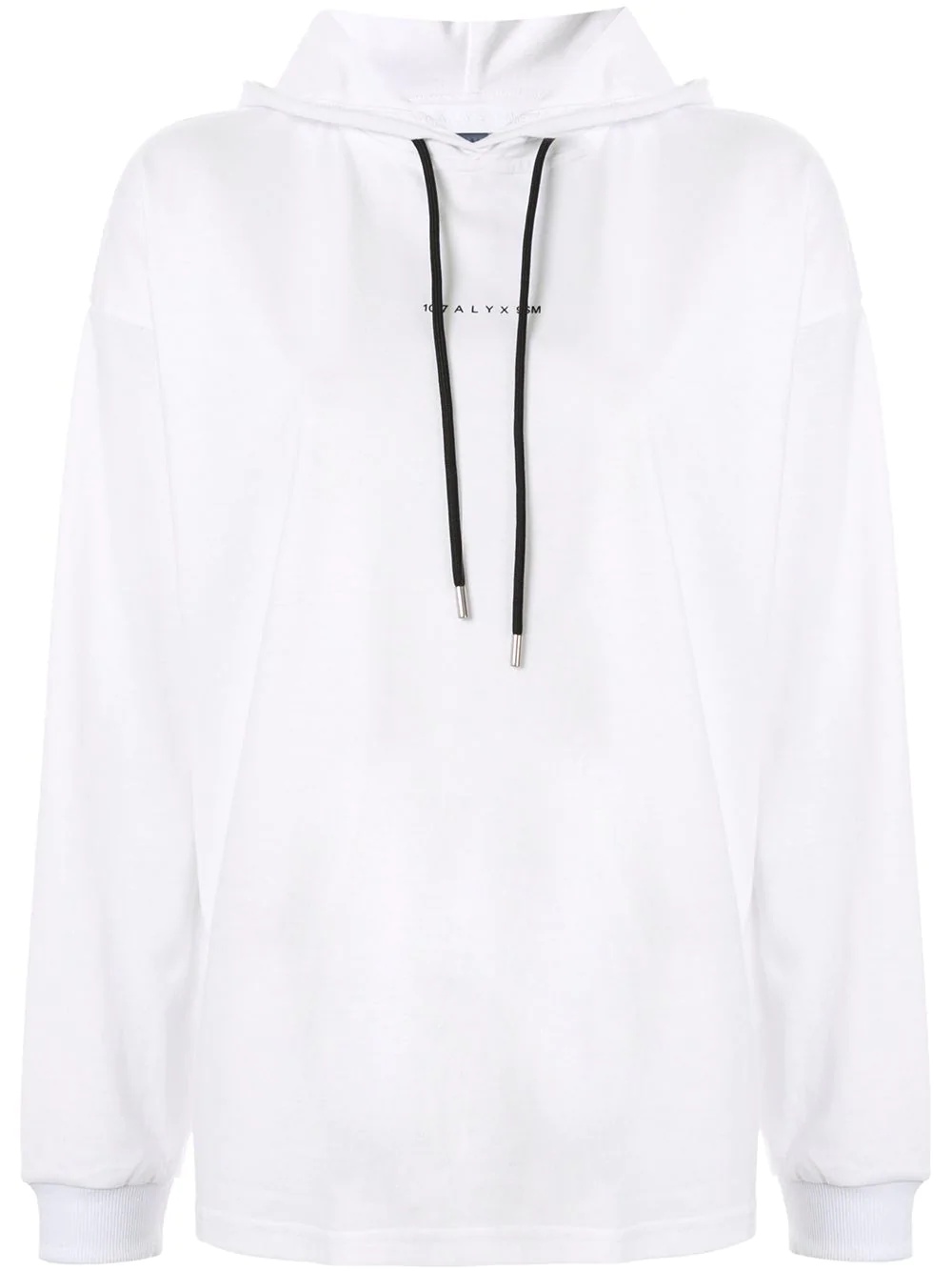 drawstring logo hoodie - 1