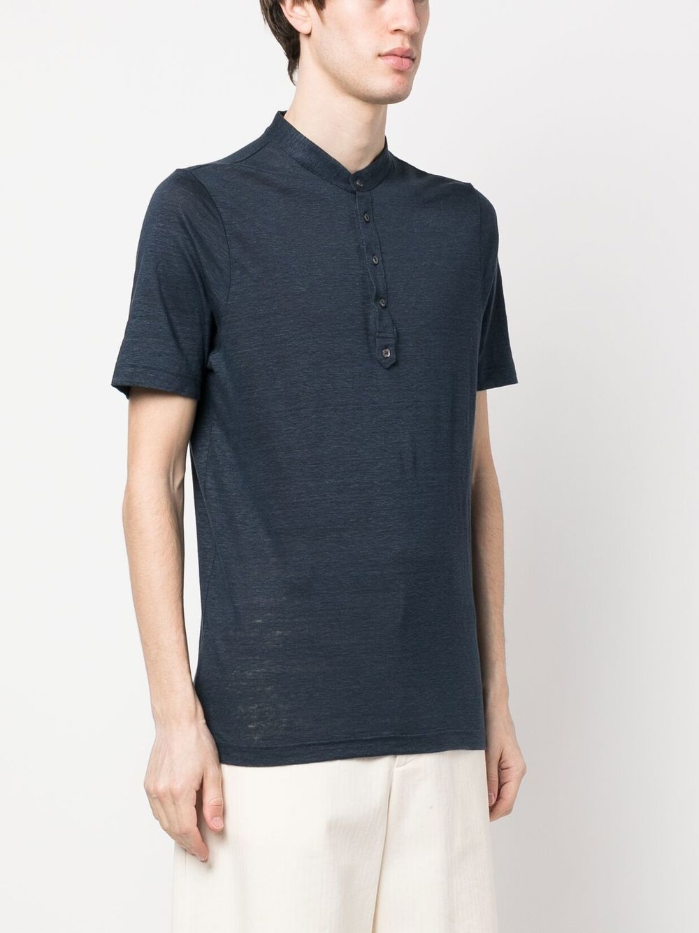 short-sleeve linen shirt - 3