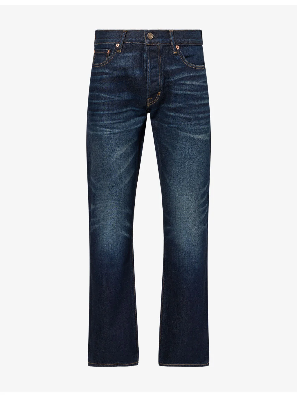 Selvedge Straight-Leg Cotton-Blend Jeans - 1