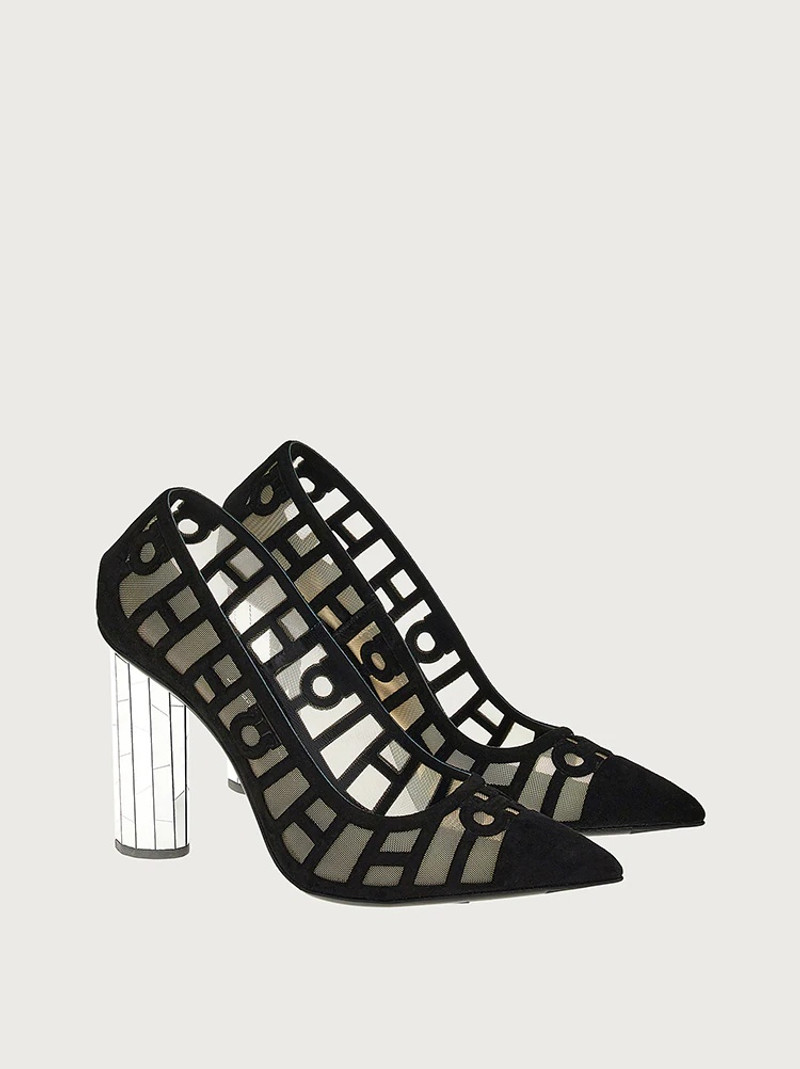 FERRAGAMO MIRRORED HEEL PUMP outlook