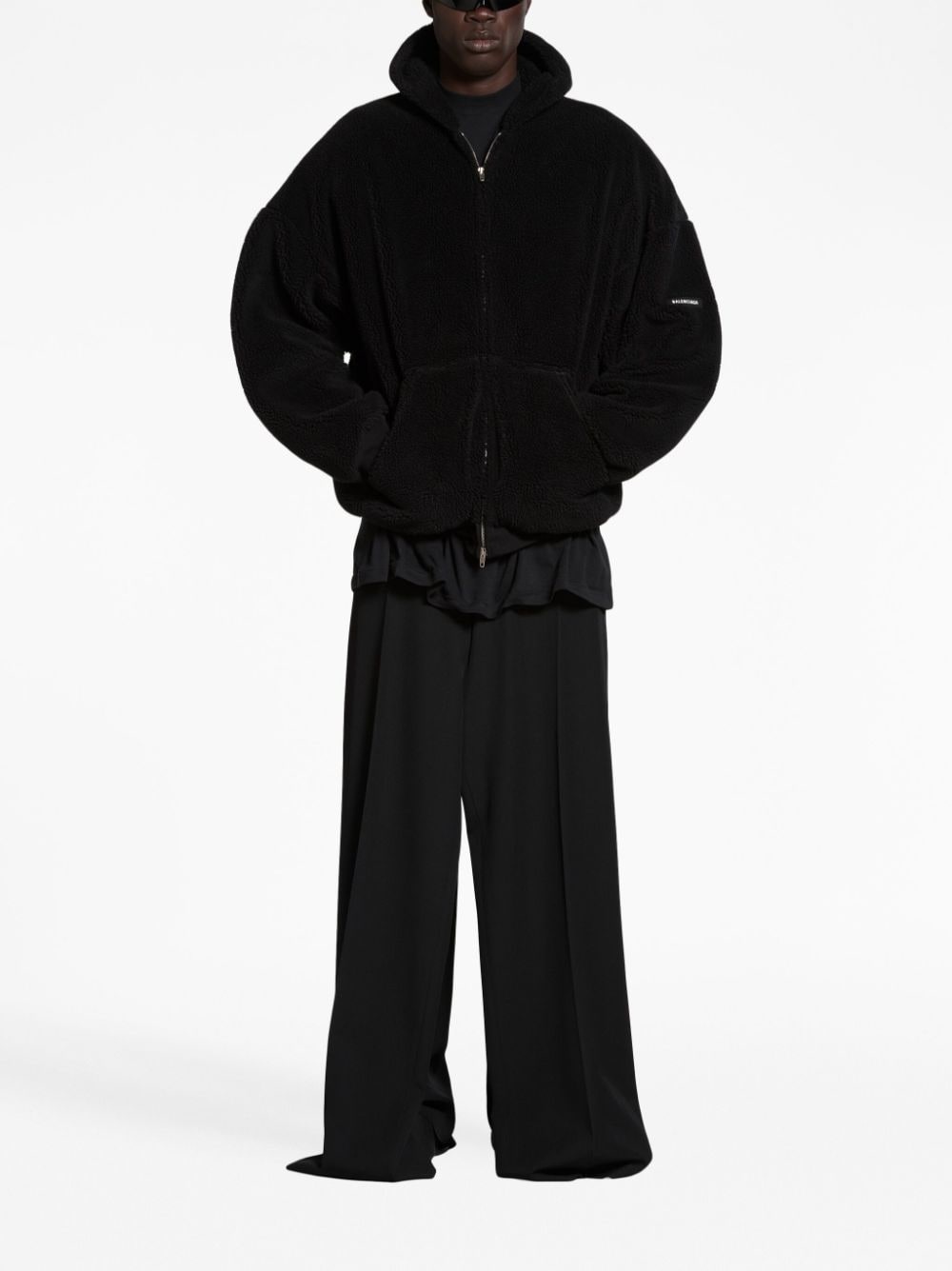 fleece zip-up hoodie - 2