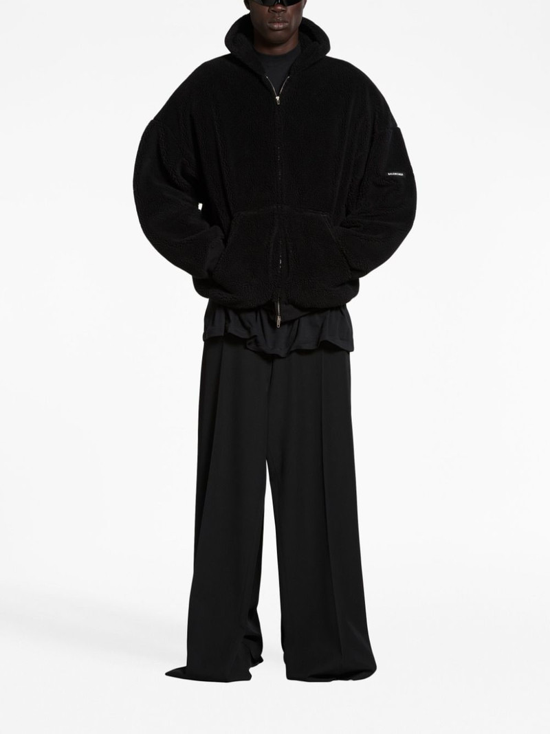 BALENCIAGA fleece zip-up hoodie outlook