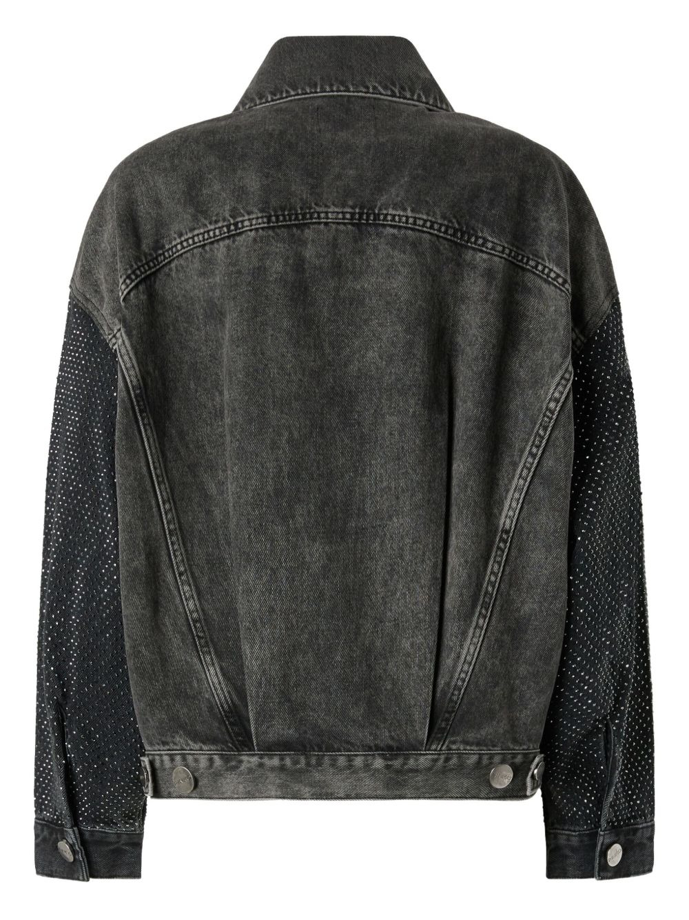 stonewashed embellished denim jacket - 2