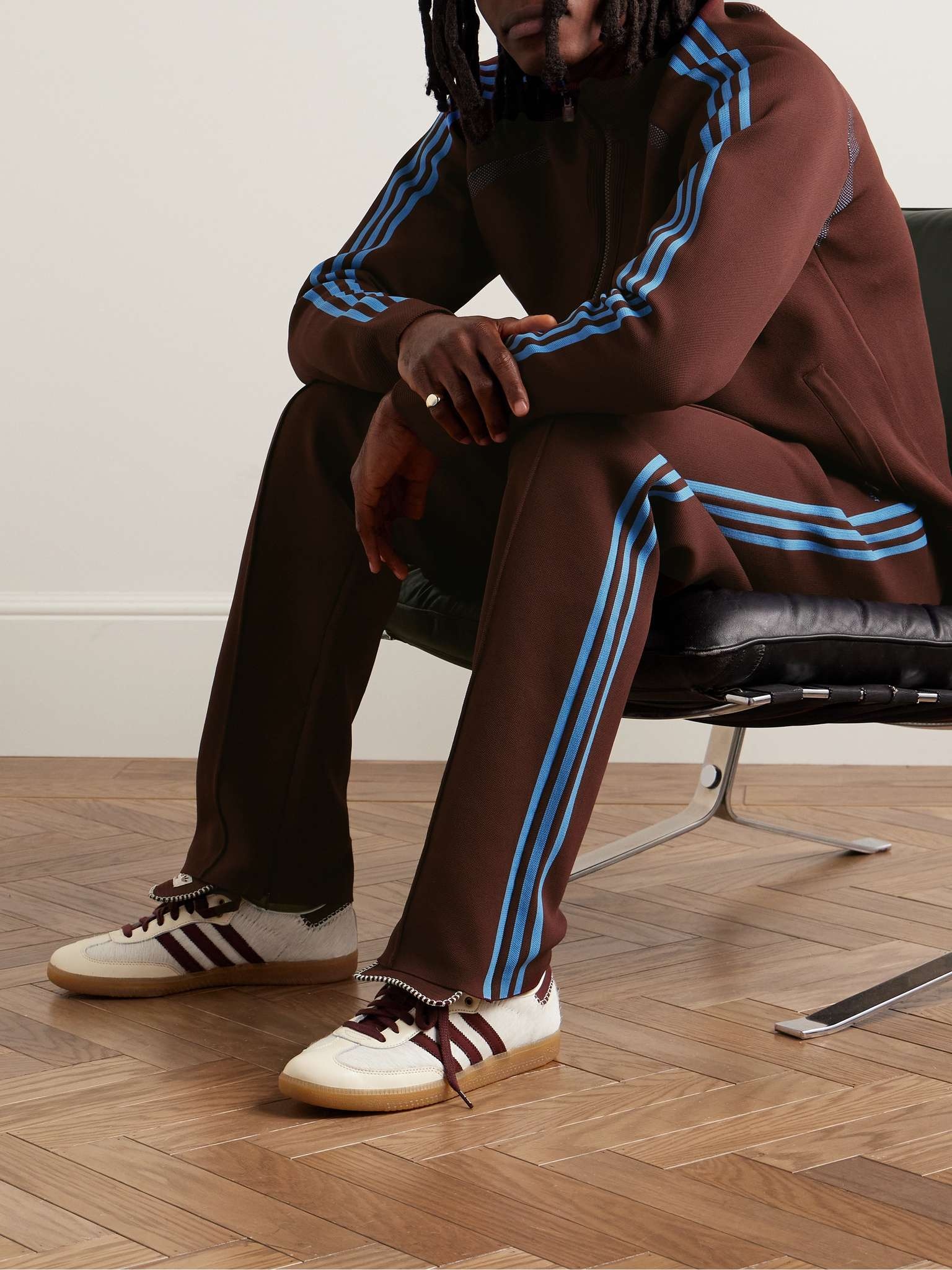 adidas + Wales Bonner Logo-Embroidered Striped Recycled