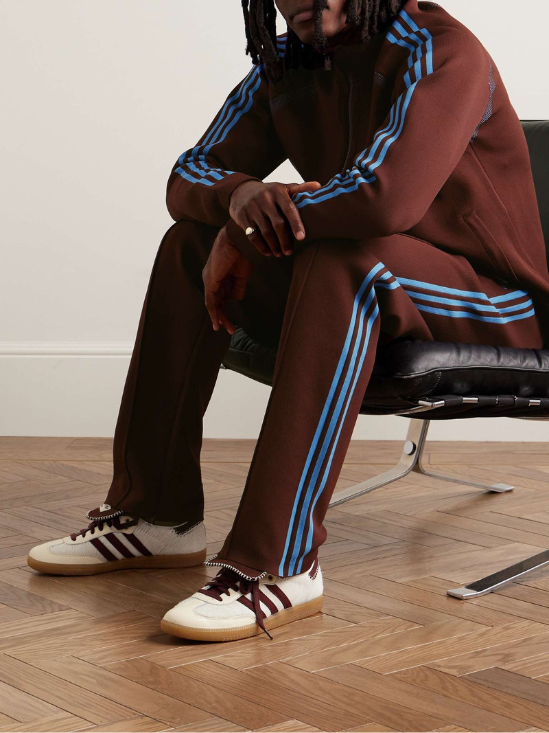 adidas + Wales Bonner Logo-Embroidered Striped Recycled Knitted Track Jacket outlook