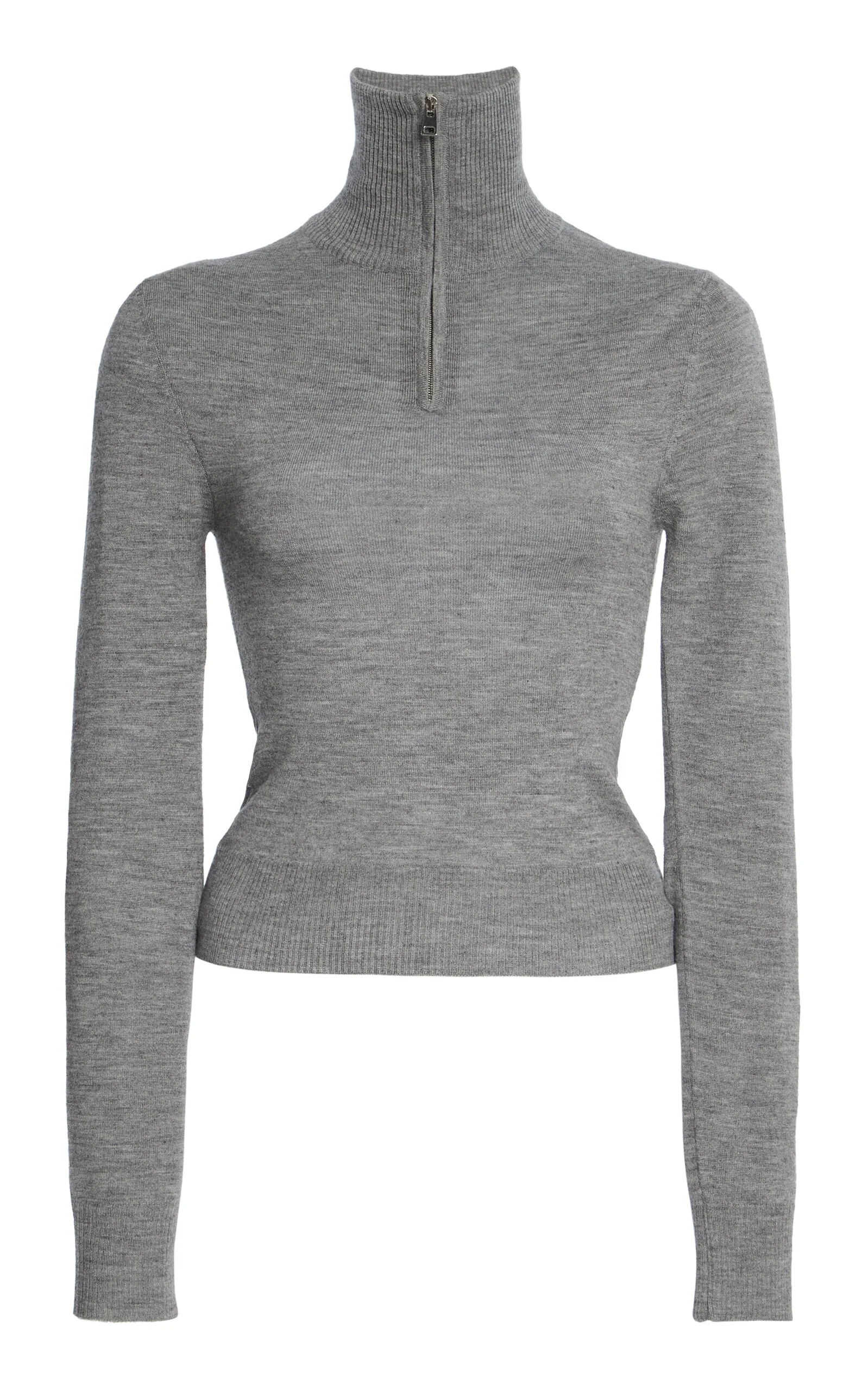 The Paxton Half-Zip Cashmere Sweater grey - 1