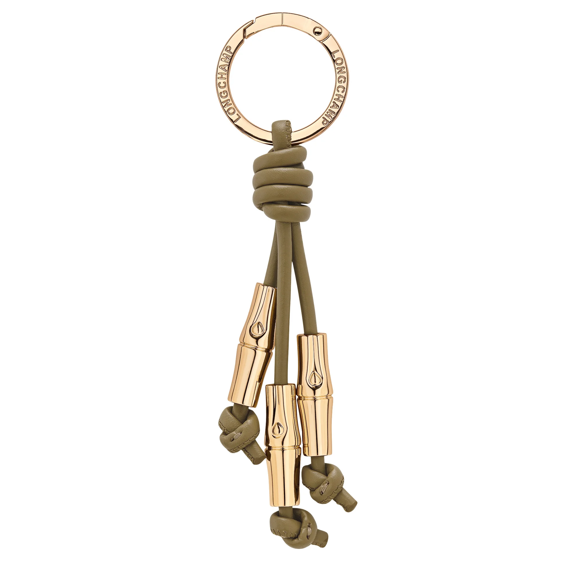 Le Roseau Key ring Olive - Leather - 1