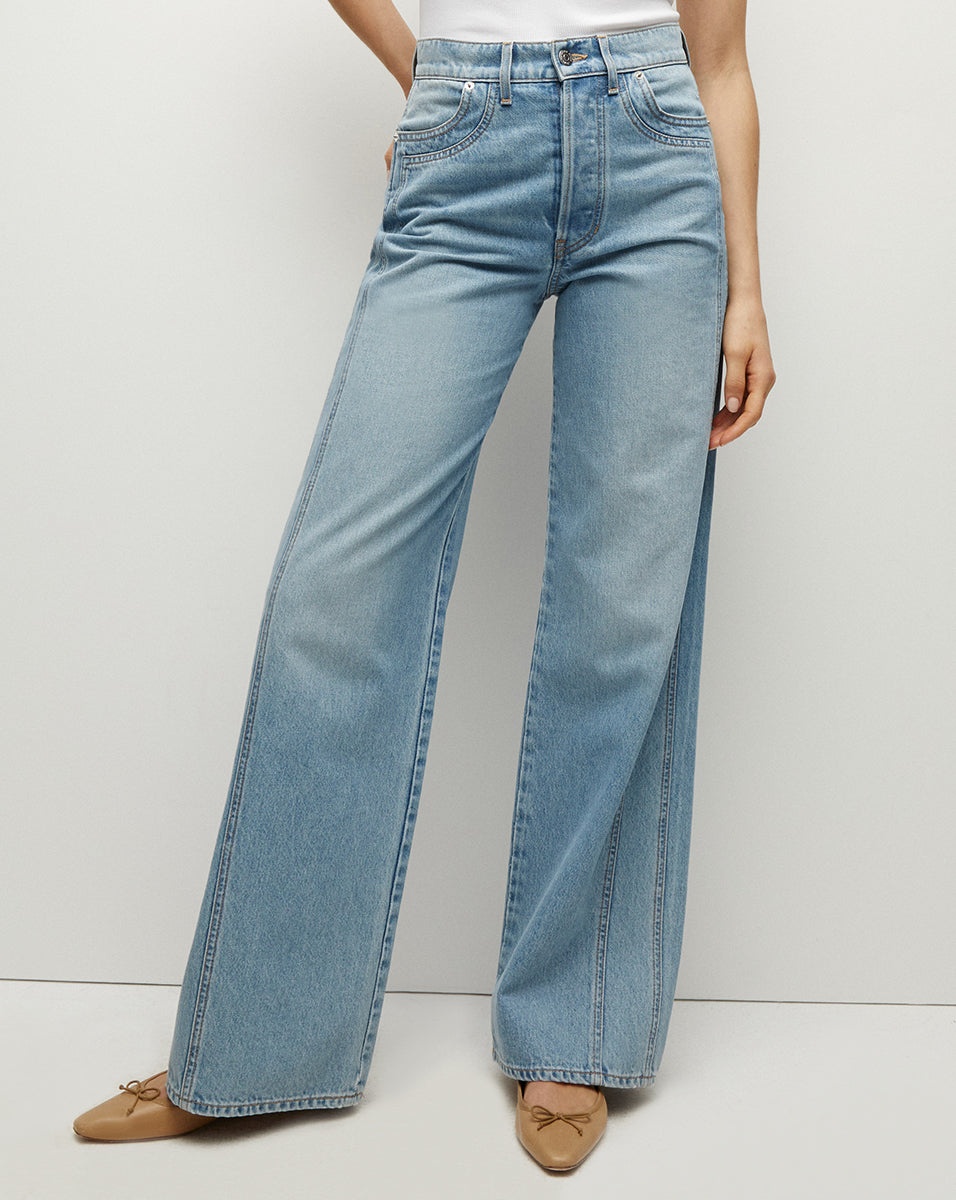 TAYLOR DOUBLE-SEAM WIDE-LEG JEAN - 4