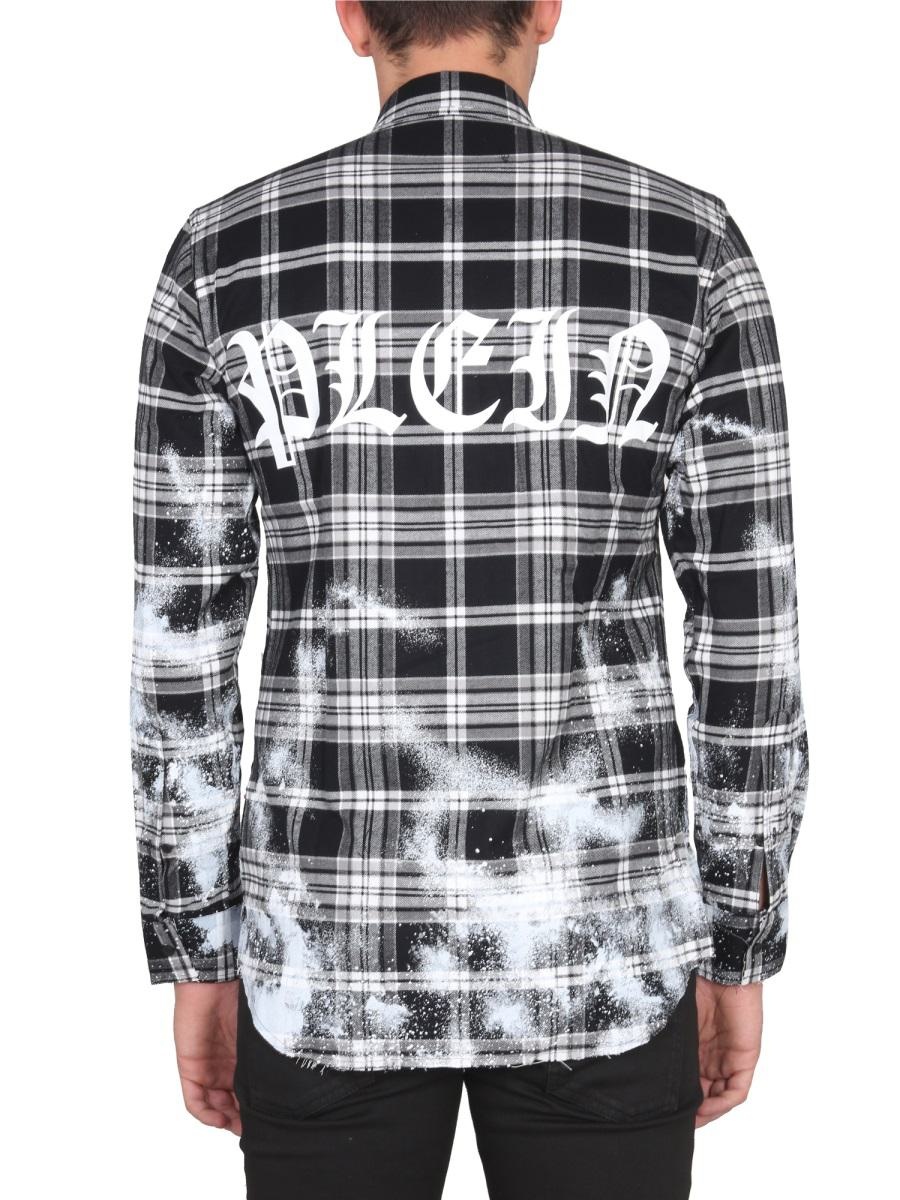 Tシャツ・カットソー PHILIPP PLEIN TARTAN PATTERN SHIRT (AABCMRP1837_PTE003N02) PHILIPP PLEIN PHILIPP PLEIN TARTAN PATTERN SHIRT | baltini