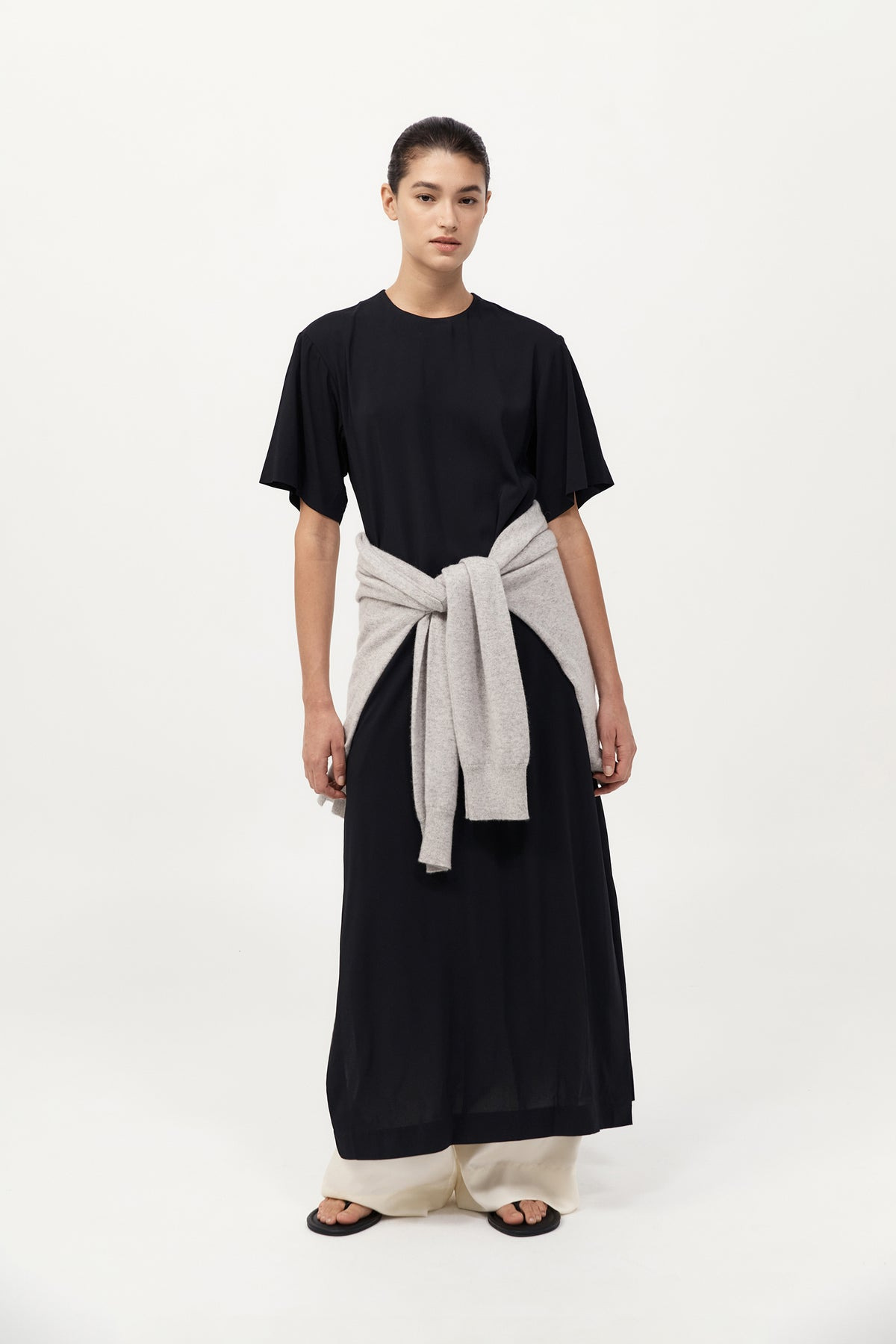 Relaxed Tee Dress - Black - 3