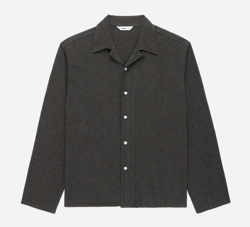 Loop Collar Shirt - Chocolate Marled 1