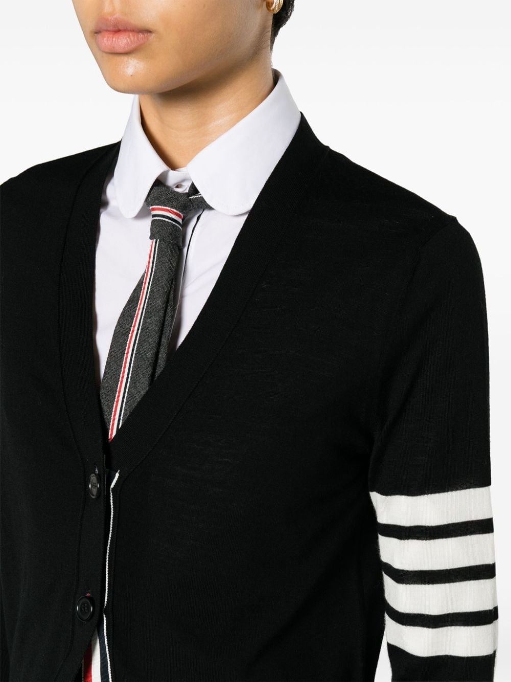 4-Bar virgin wool cardigan - 5