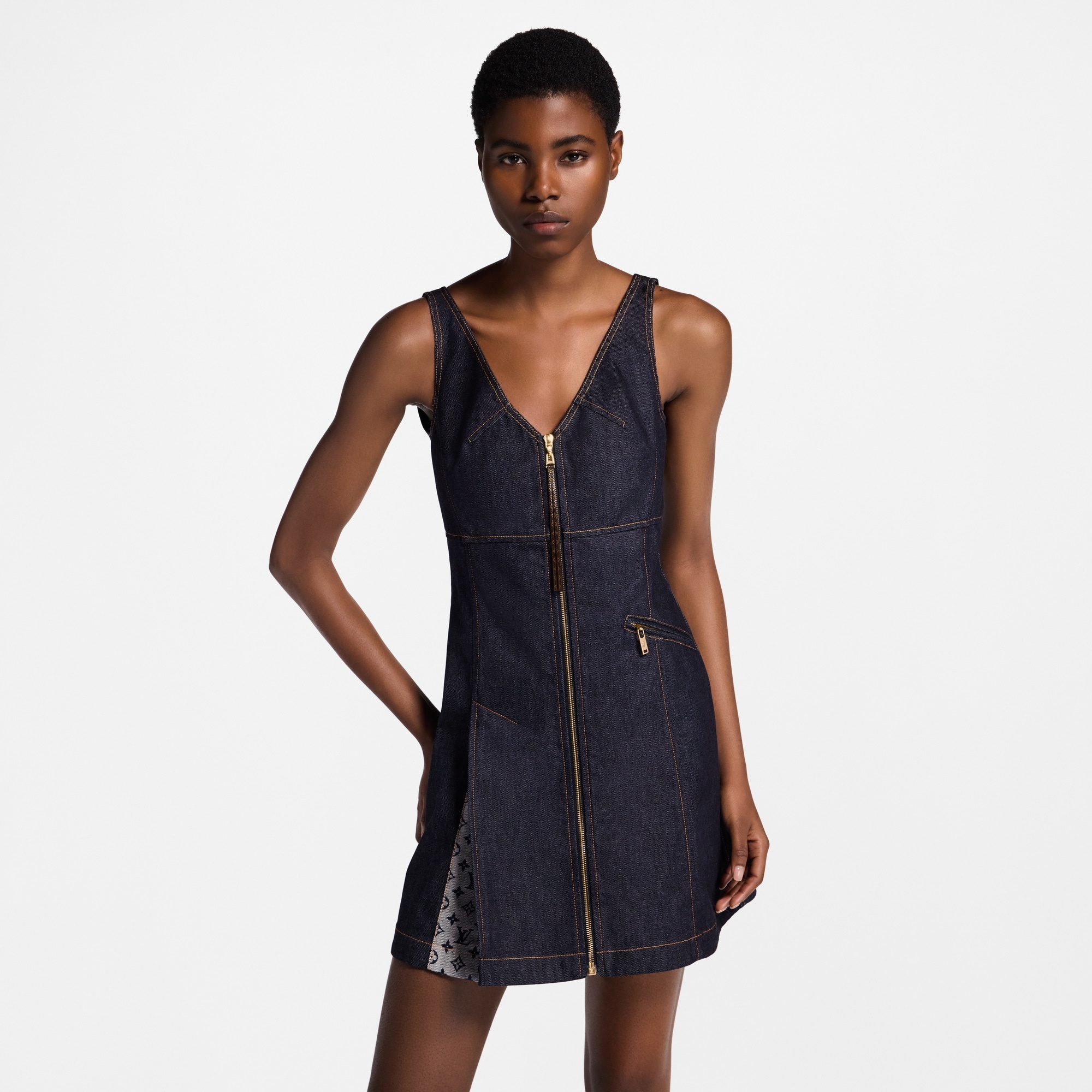 Denim Mini Dress - 4
