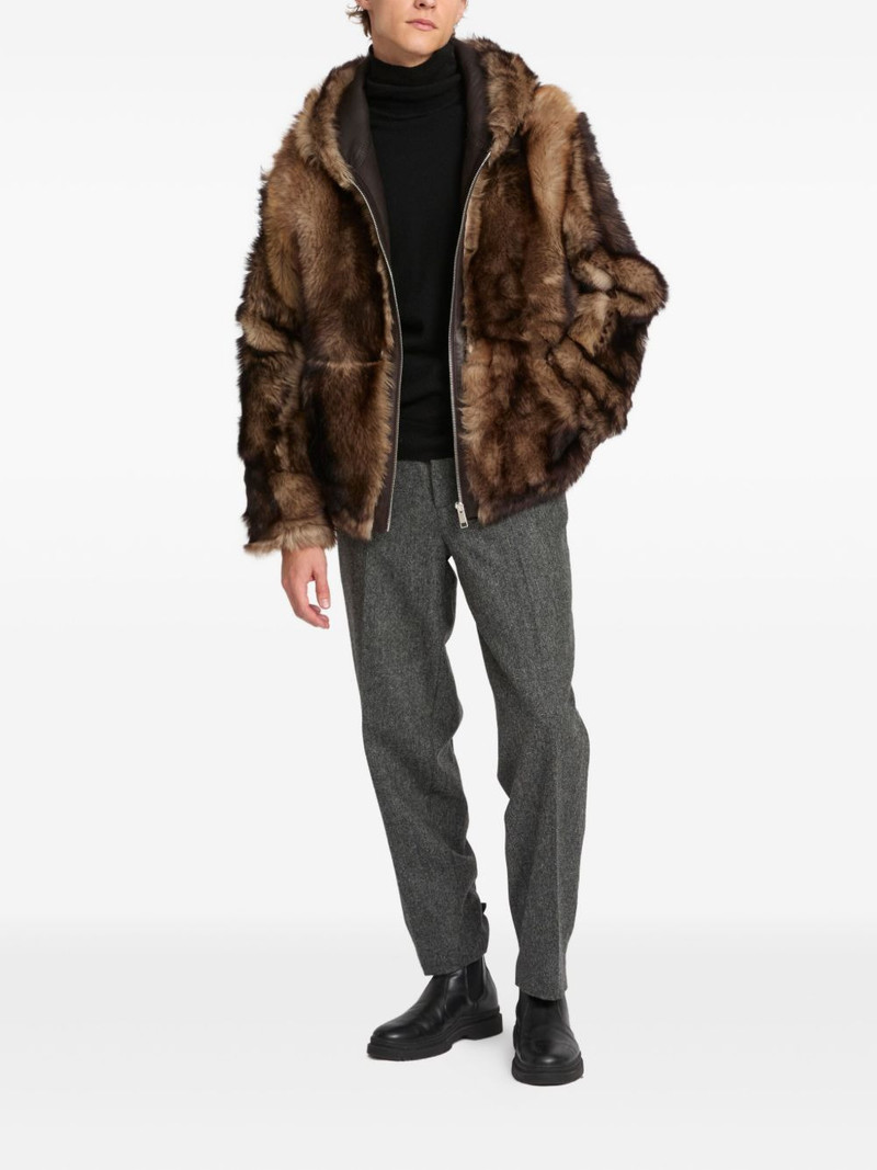 Yves Salomon Reversible Toscana lambskin hoodie outlook