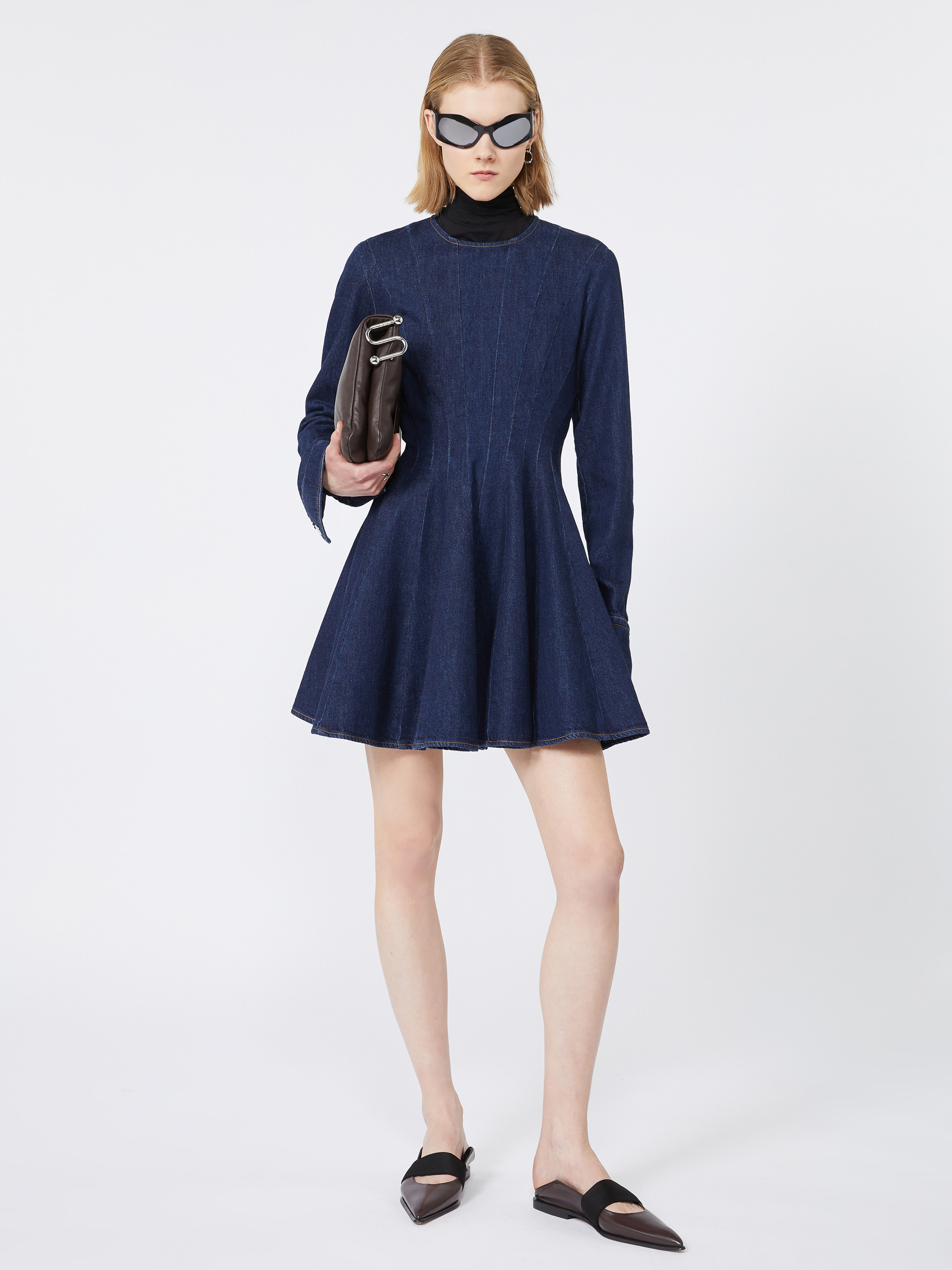 AEREO Blue denim mini dress - 2