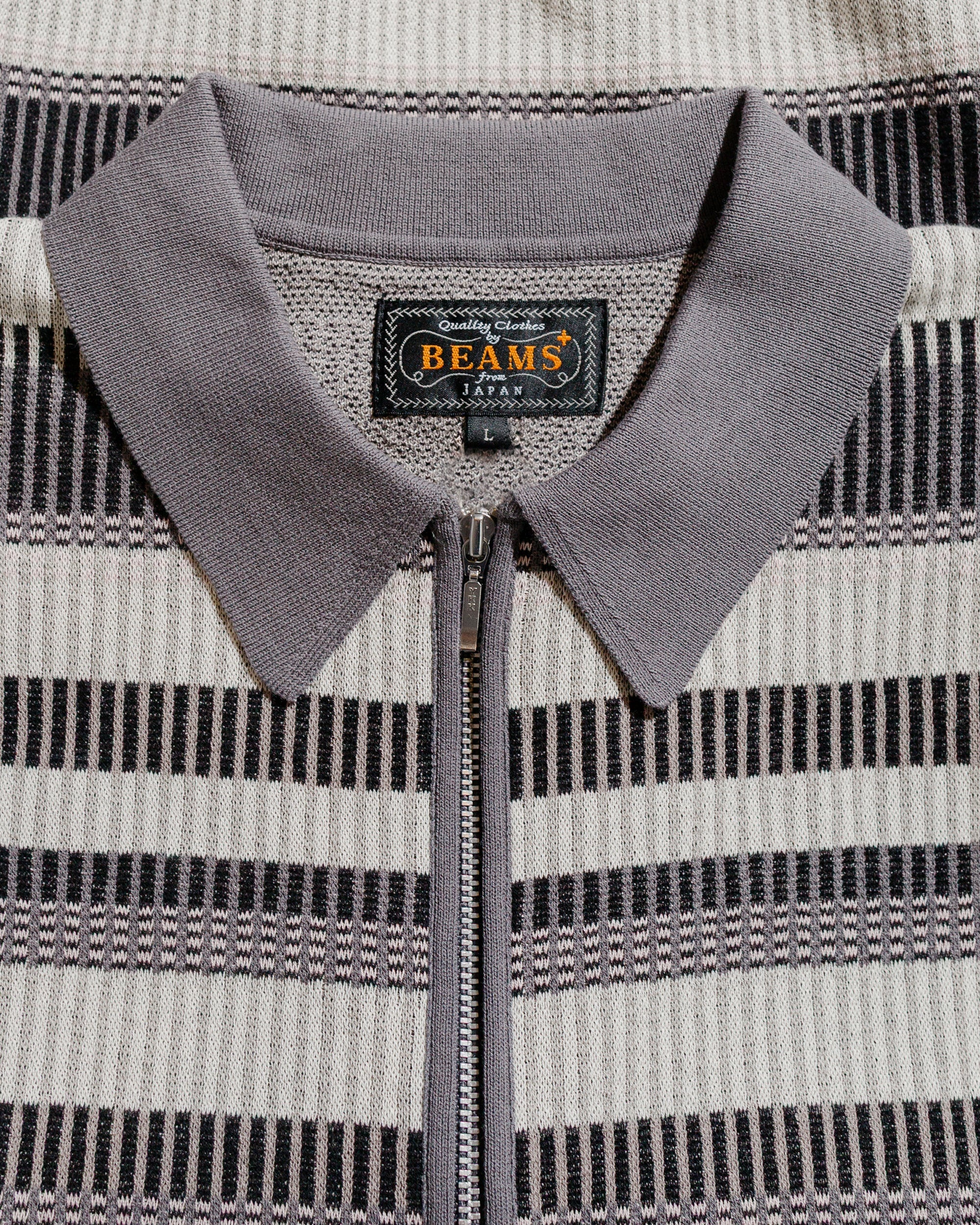 Half Zip Knit Polo Grey - 5