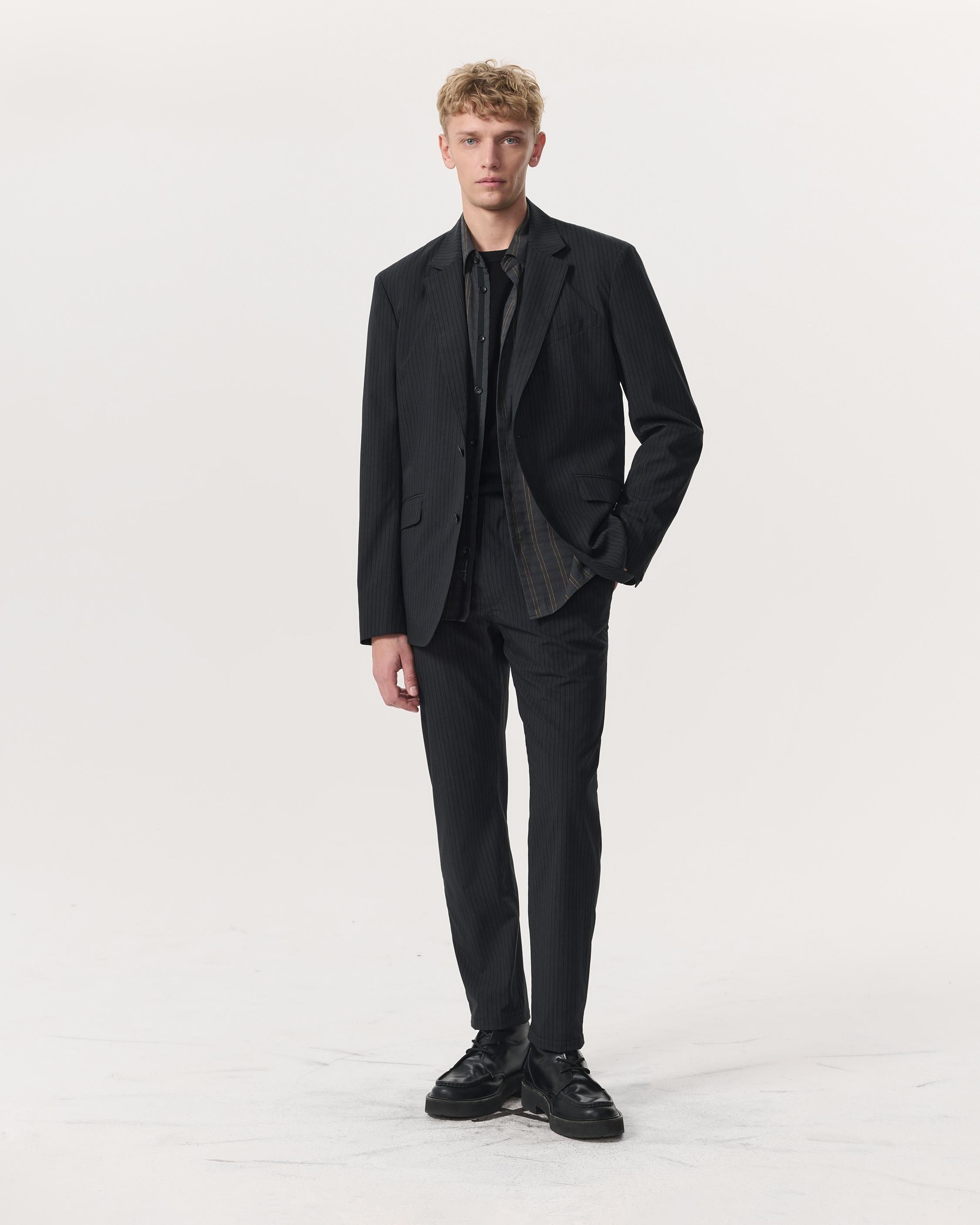 Lennox Pinstripe Italian Wool-Blend Trousers - 8