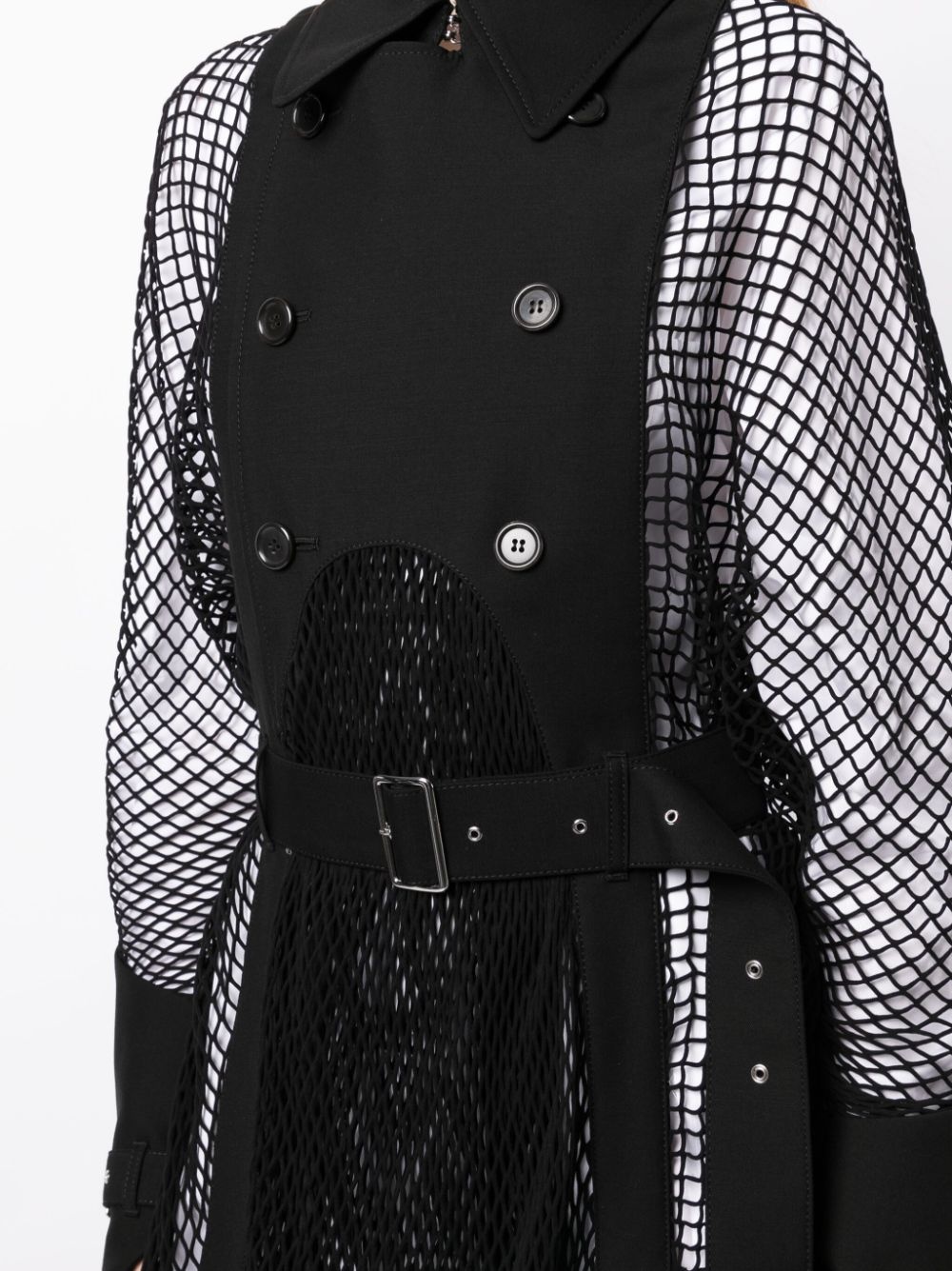 double-breasted belted coat - 5