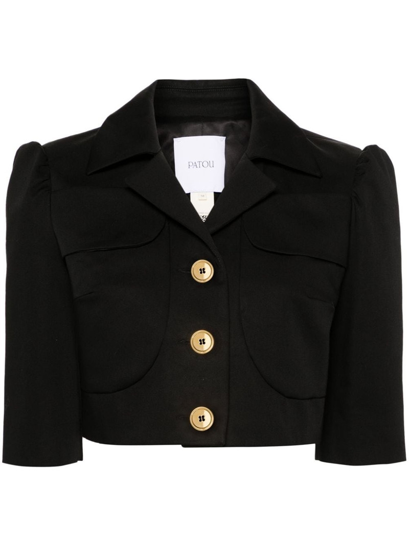 single-breasted cropped blazer 1