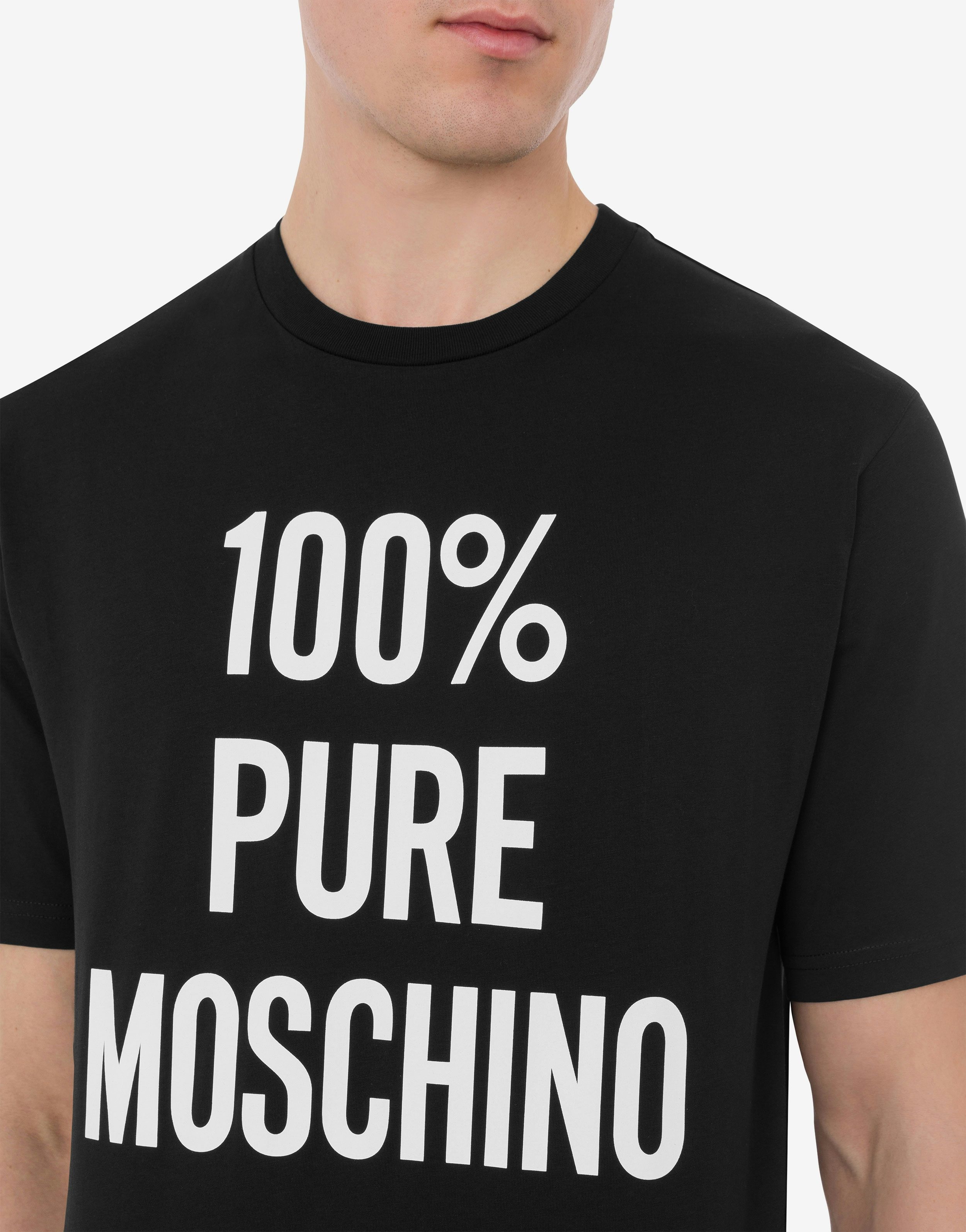 100% PURE MOSCHINO ORGANIC JERSEY T-SHIRT - 3