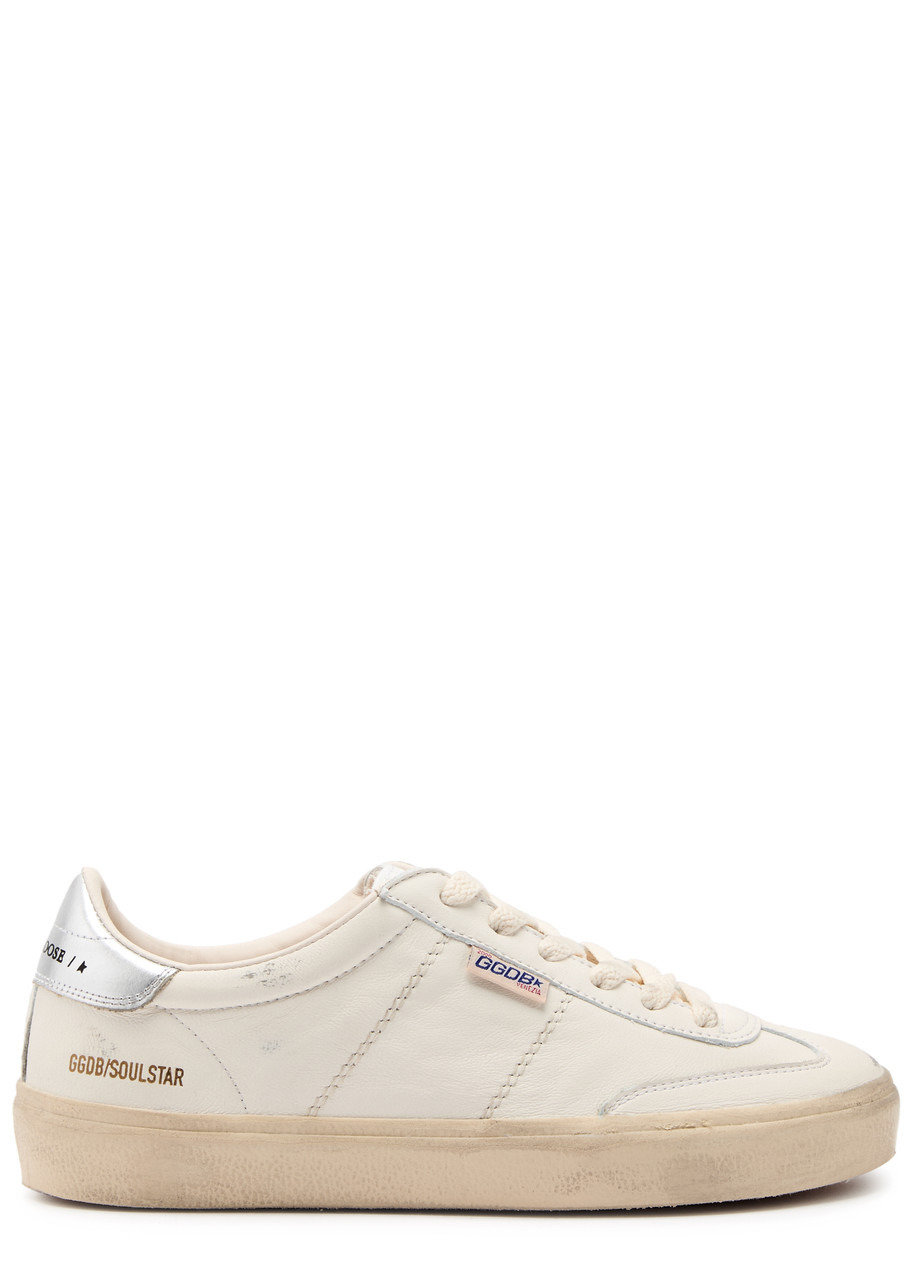Golden Goose Soul Star Distressed Leather Sneakers - 1
