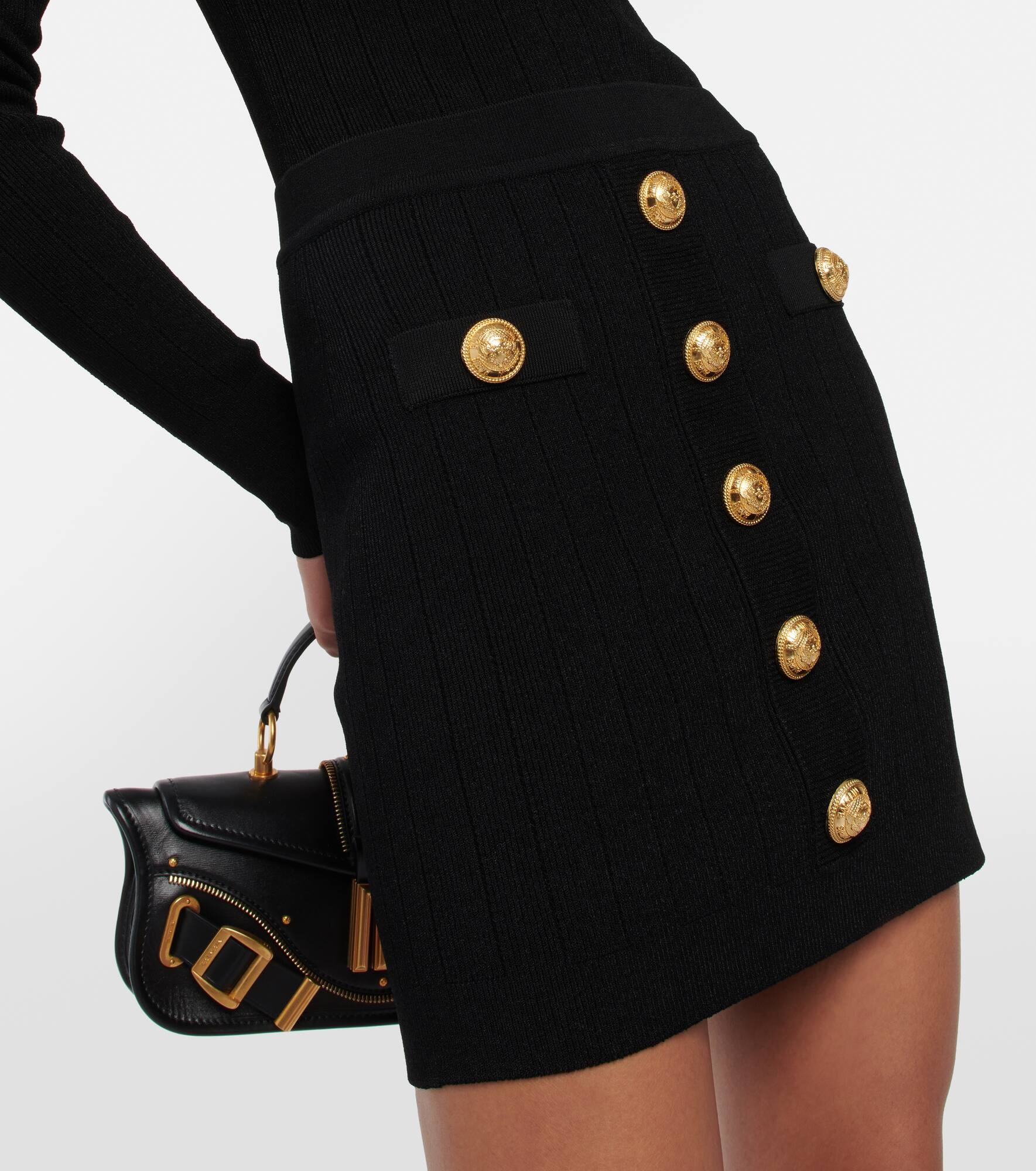 High-rise knit miniskirt - 4
