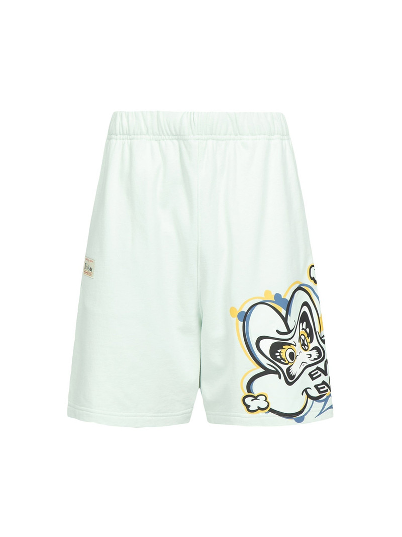 Transforming Daruma Print Sweat Shorts 11