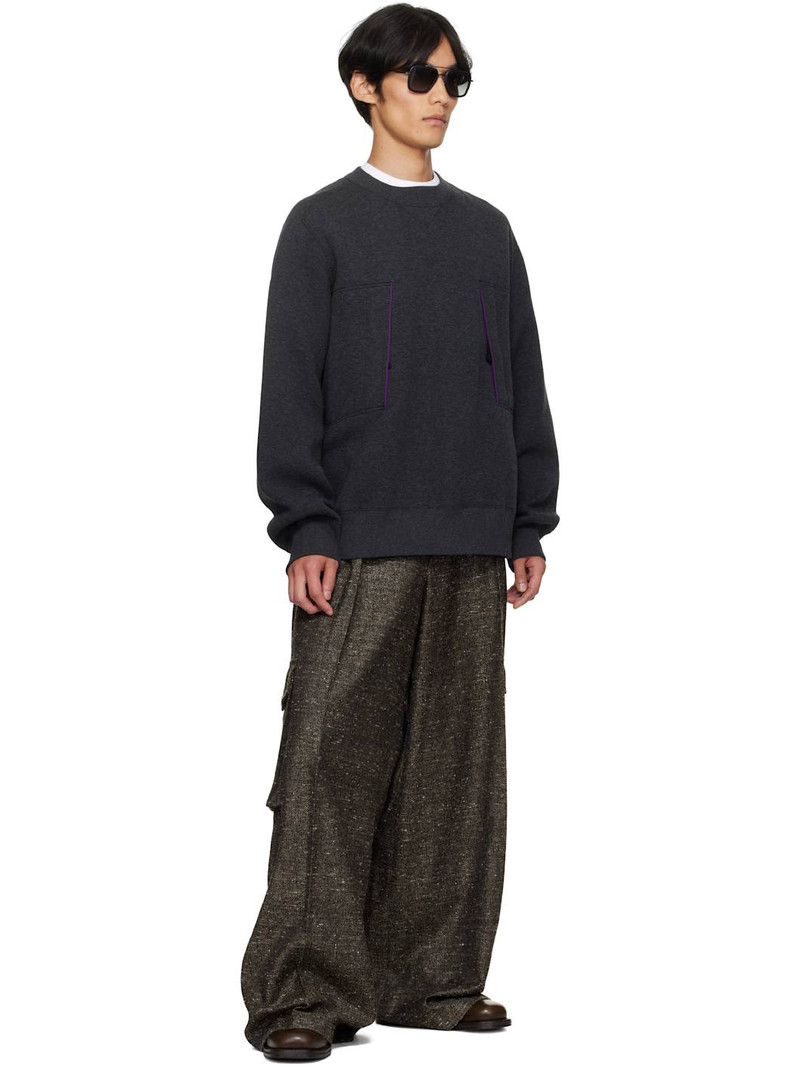 sacai Gray Sponge Sweat Sweatshirt outlook