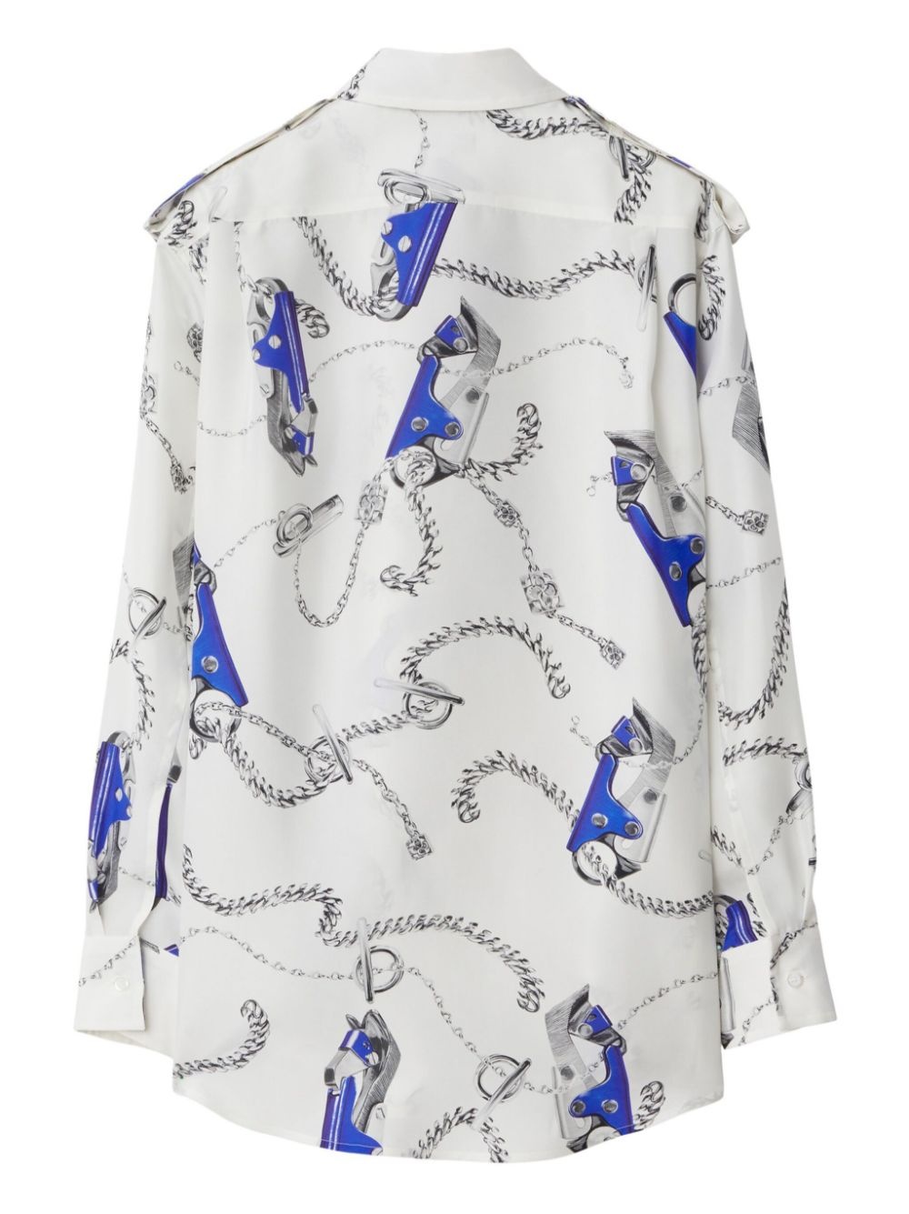 Knight Hardware-print silk shirt - 2
