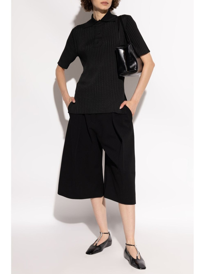 Jil Sander ribbed polo top outlook