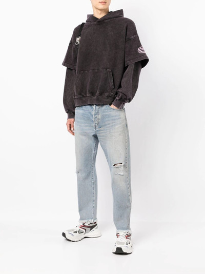 Alexander Wang layered-sleeve detail hoodie outlook