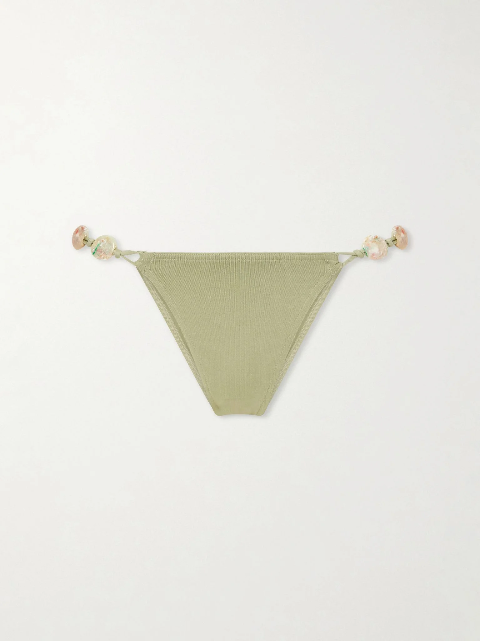 Farrah side-details bikini briefs Green - 1