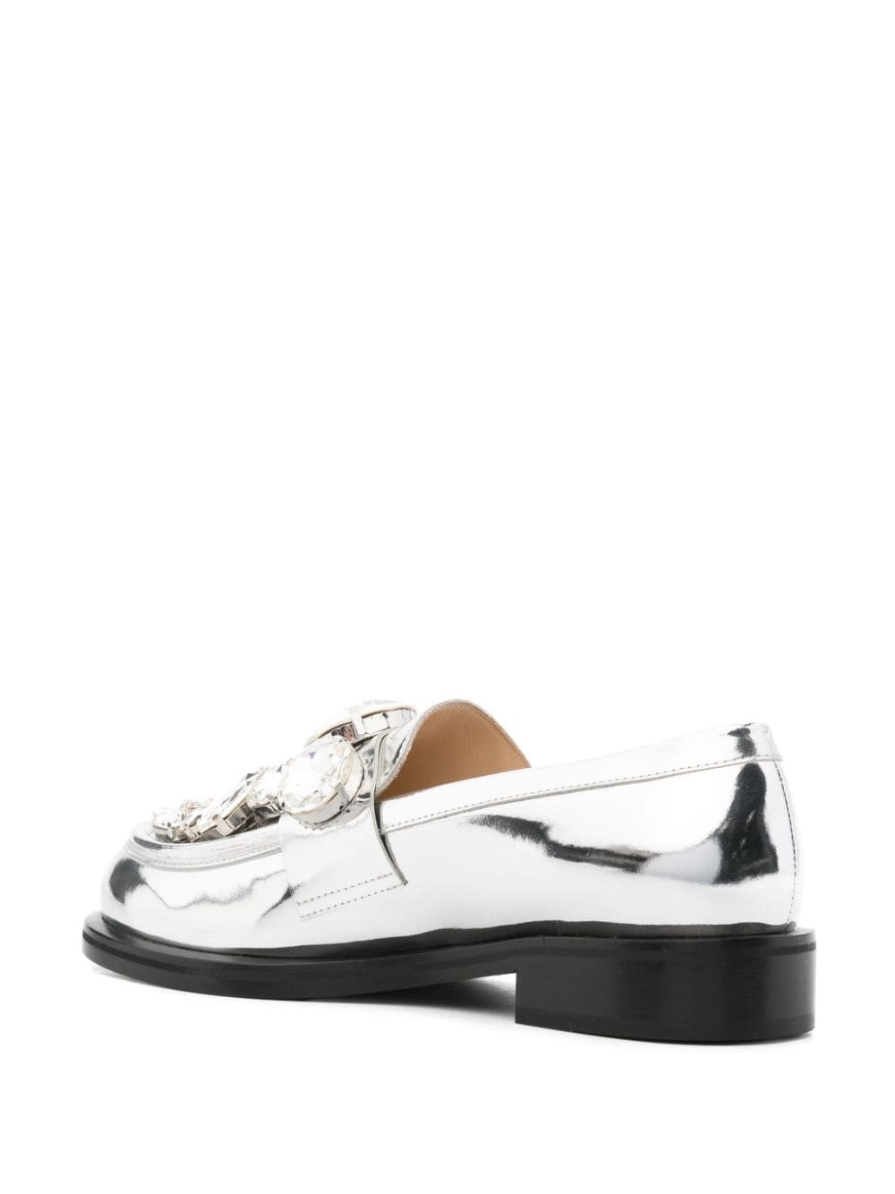 crystal-embellished loafers - 3
