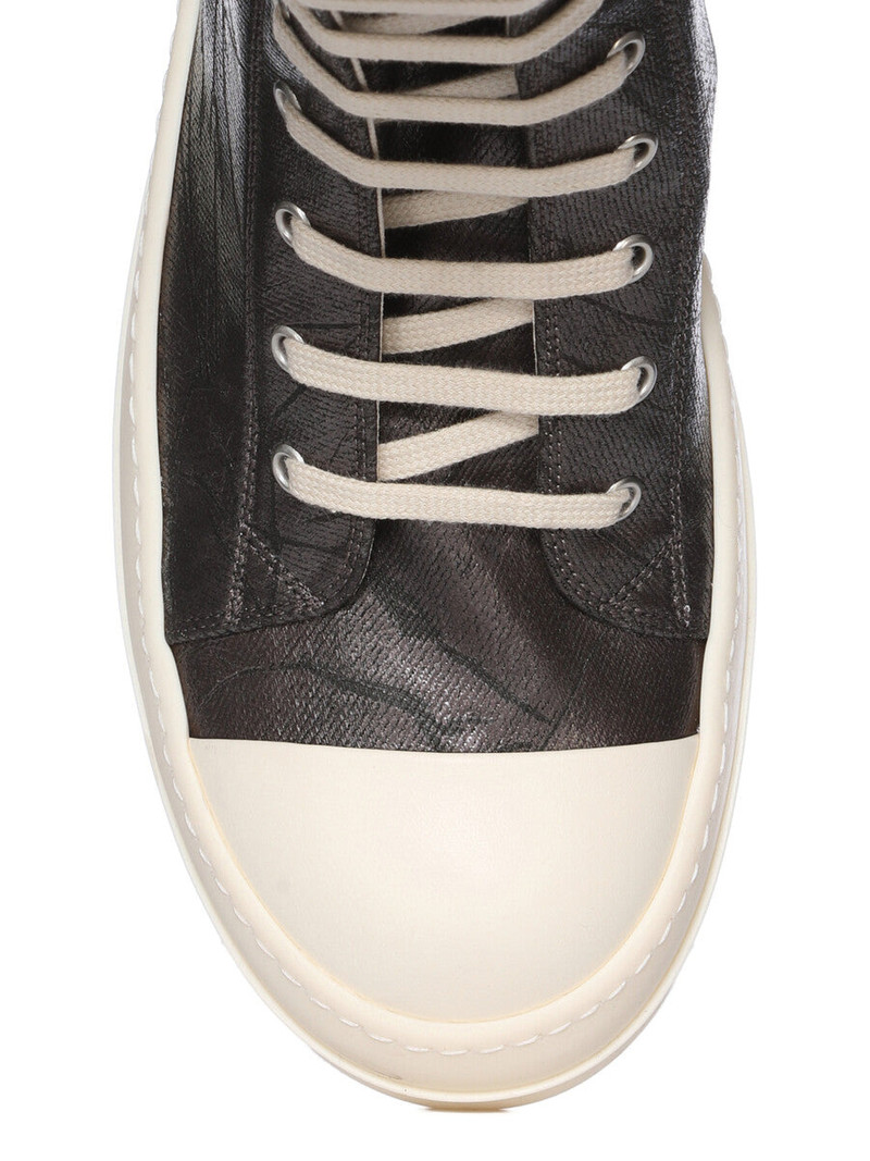 metallic-effect lace-up sneakers 5