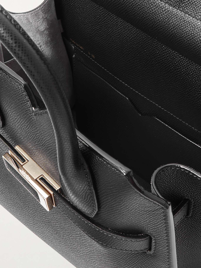 Milano mini textured-leather tote 5
