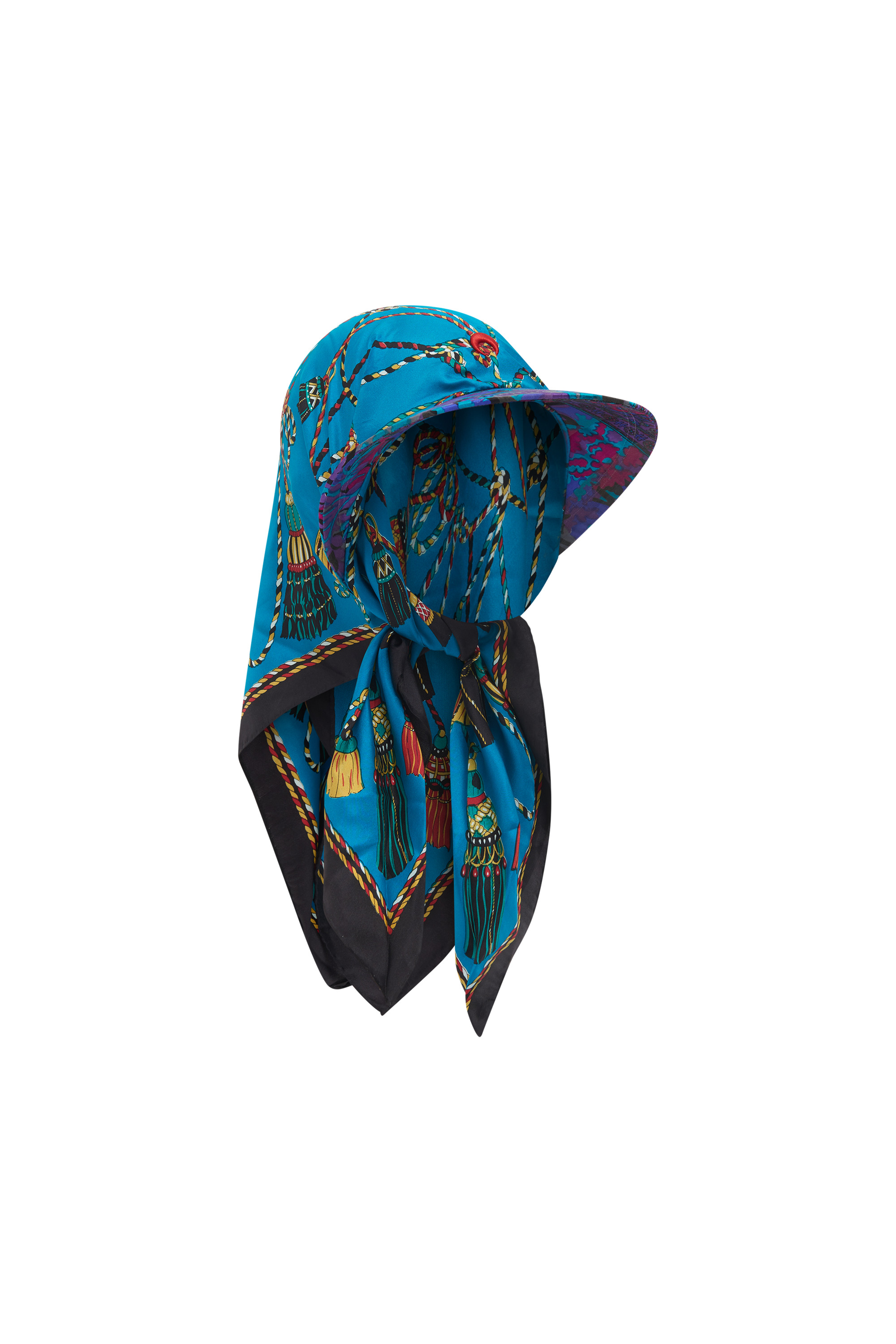 Regenerated Silk Scarves Veiled Cap - 7