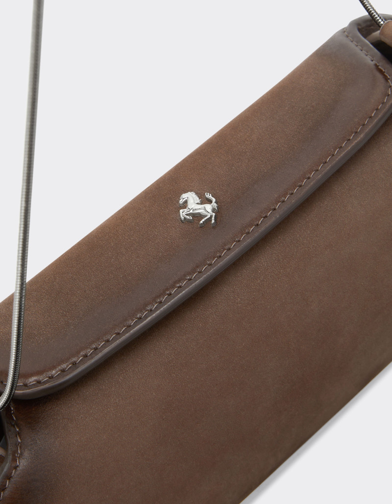 Ferrari Dino wallet in shaded nubuck with shoulder strap 4